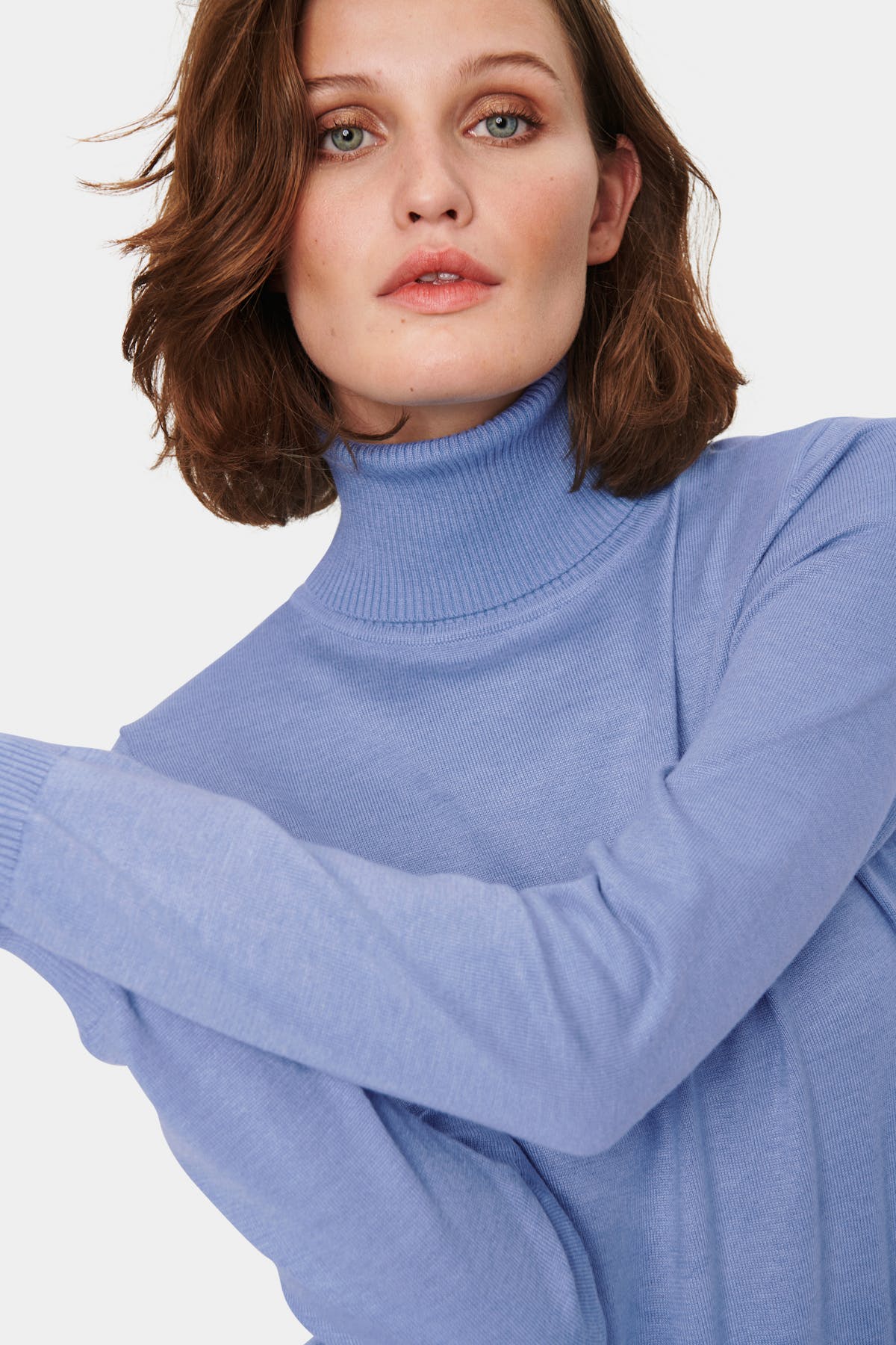 MilaSZ Rollneck Pullover in colony blue colour