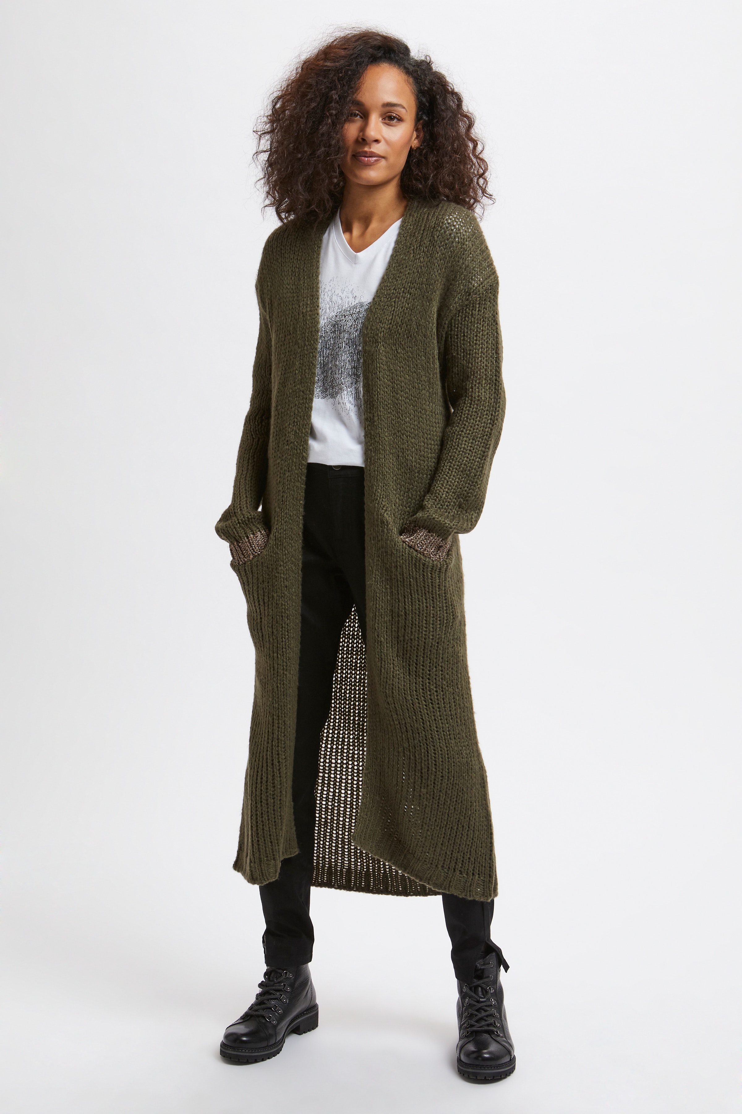 KAmerla Long Stickad cardigan LOOKBOOK FRONT 10551818-101754