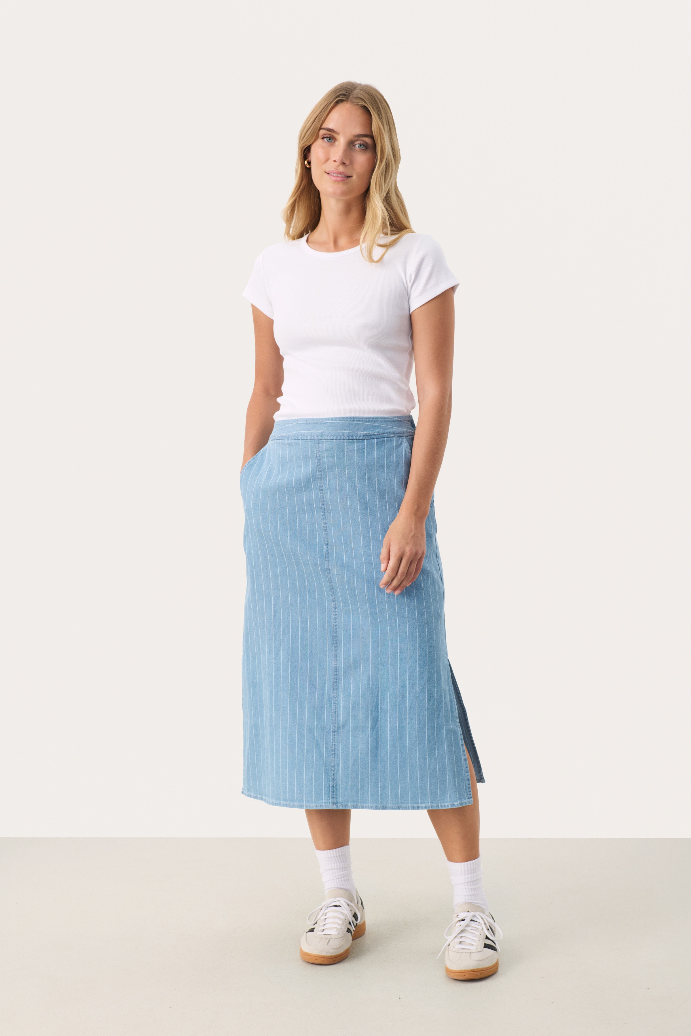 LizziePW Denim Kjol LOOKBOOK FRONT 30308878-304304