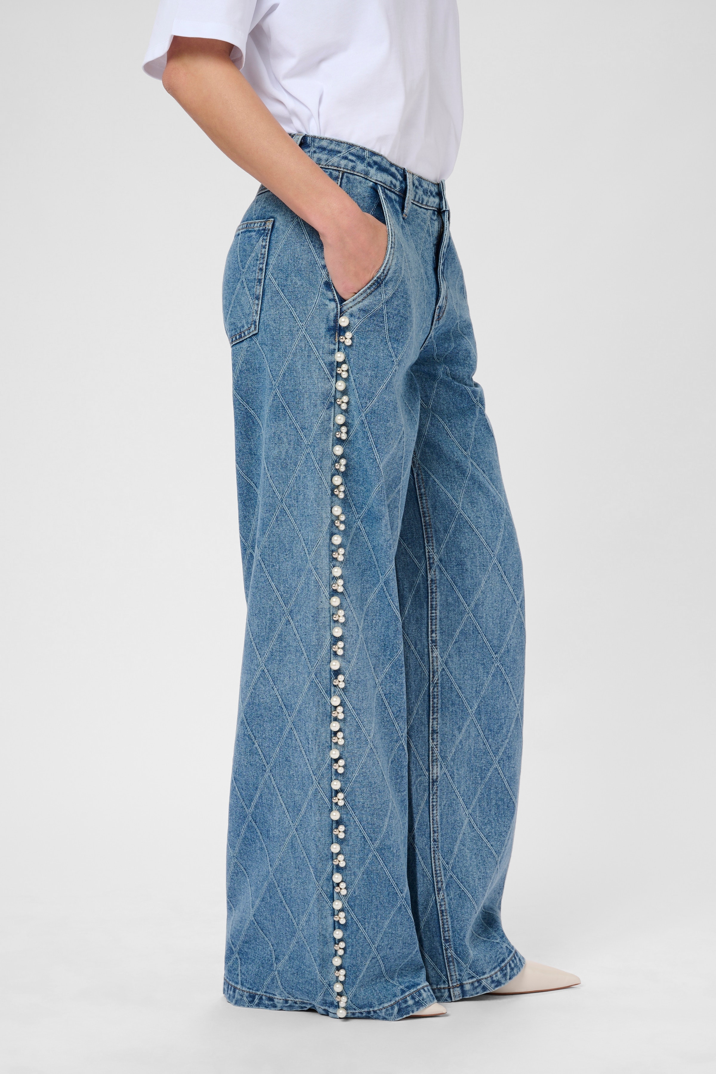 CUalys Jeans med perler LOOKBOOK FRONT 50112280-500027