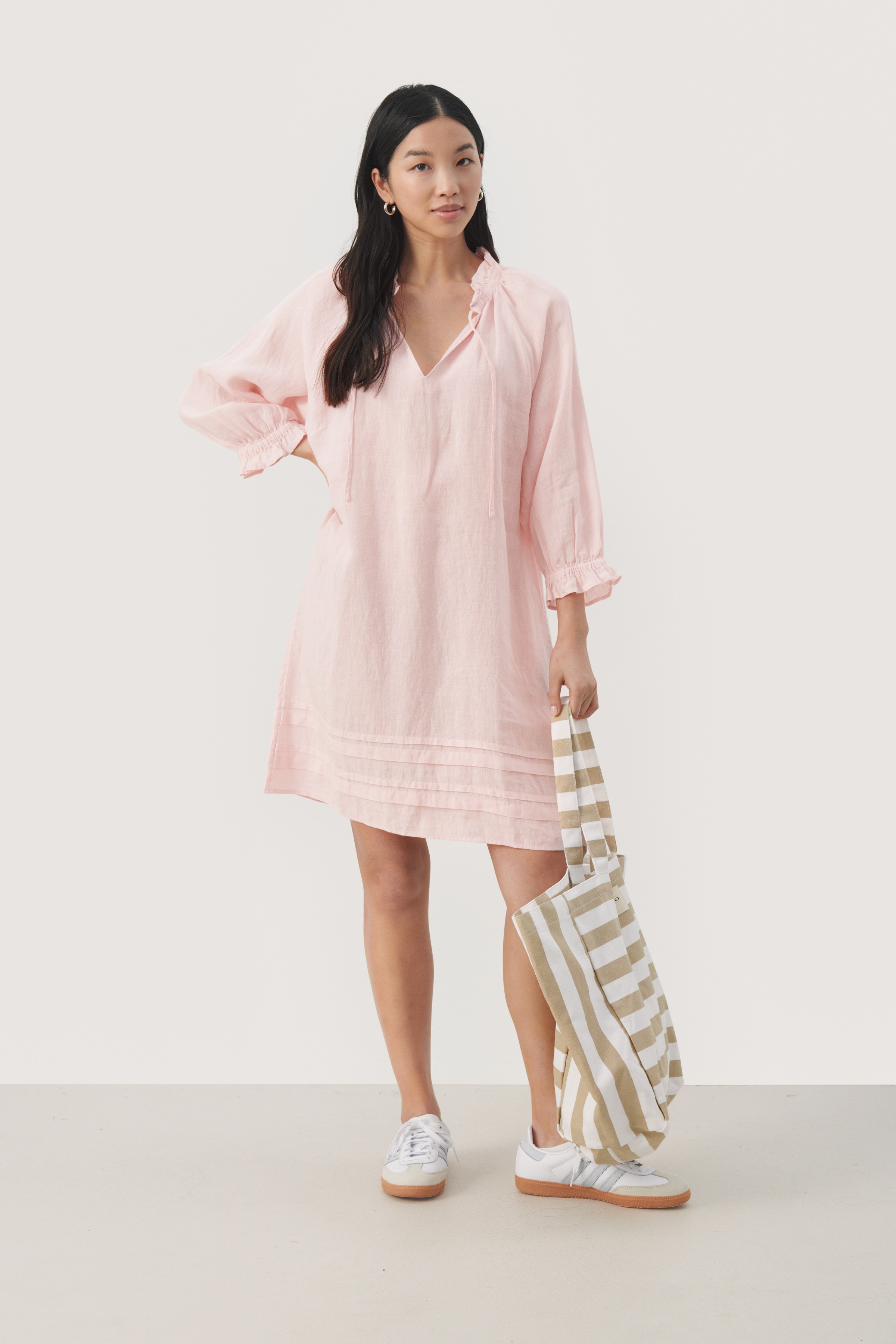 AranPW Short linen dress LOCATION NONE 30308746-132004