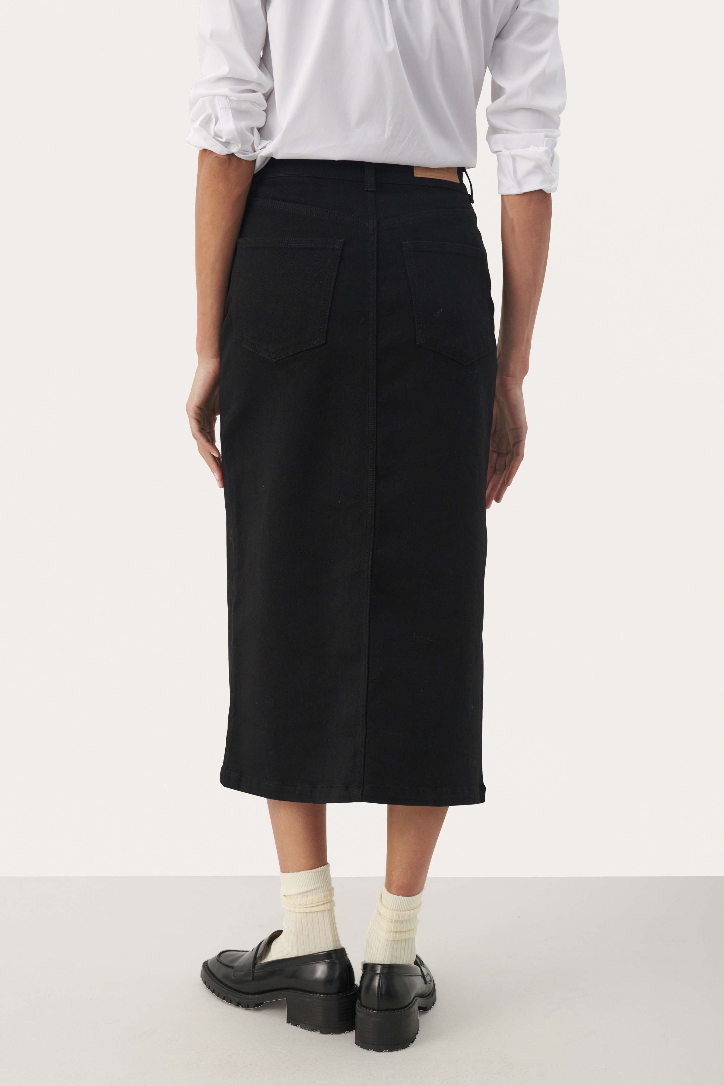 DilinPW Long denim skirt LOOKBOOK FRONT 30309132-300147