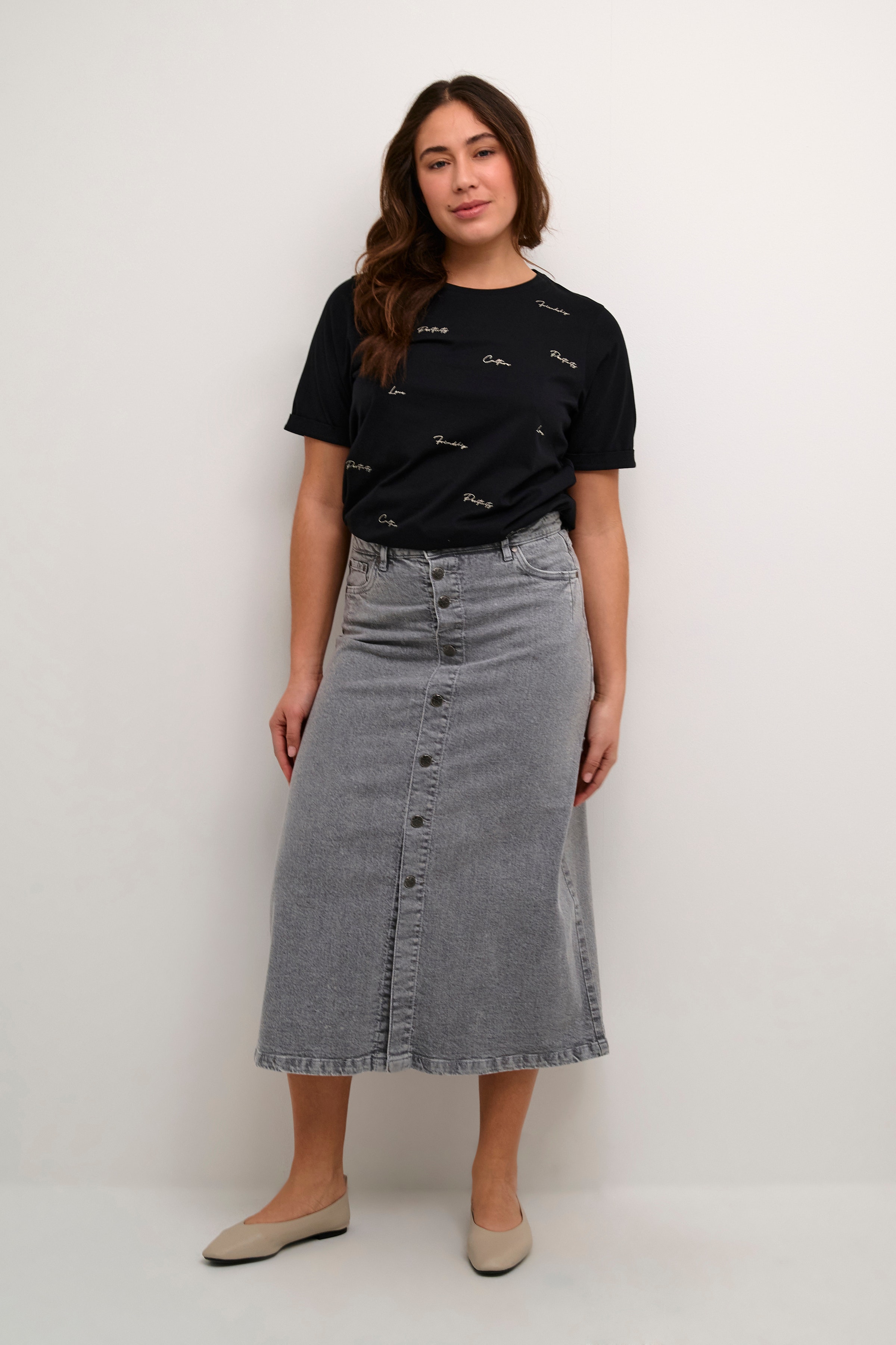 CUami Denim Skirt LOOKBOOK FRONT 50110270-106432