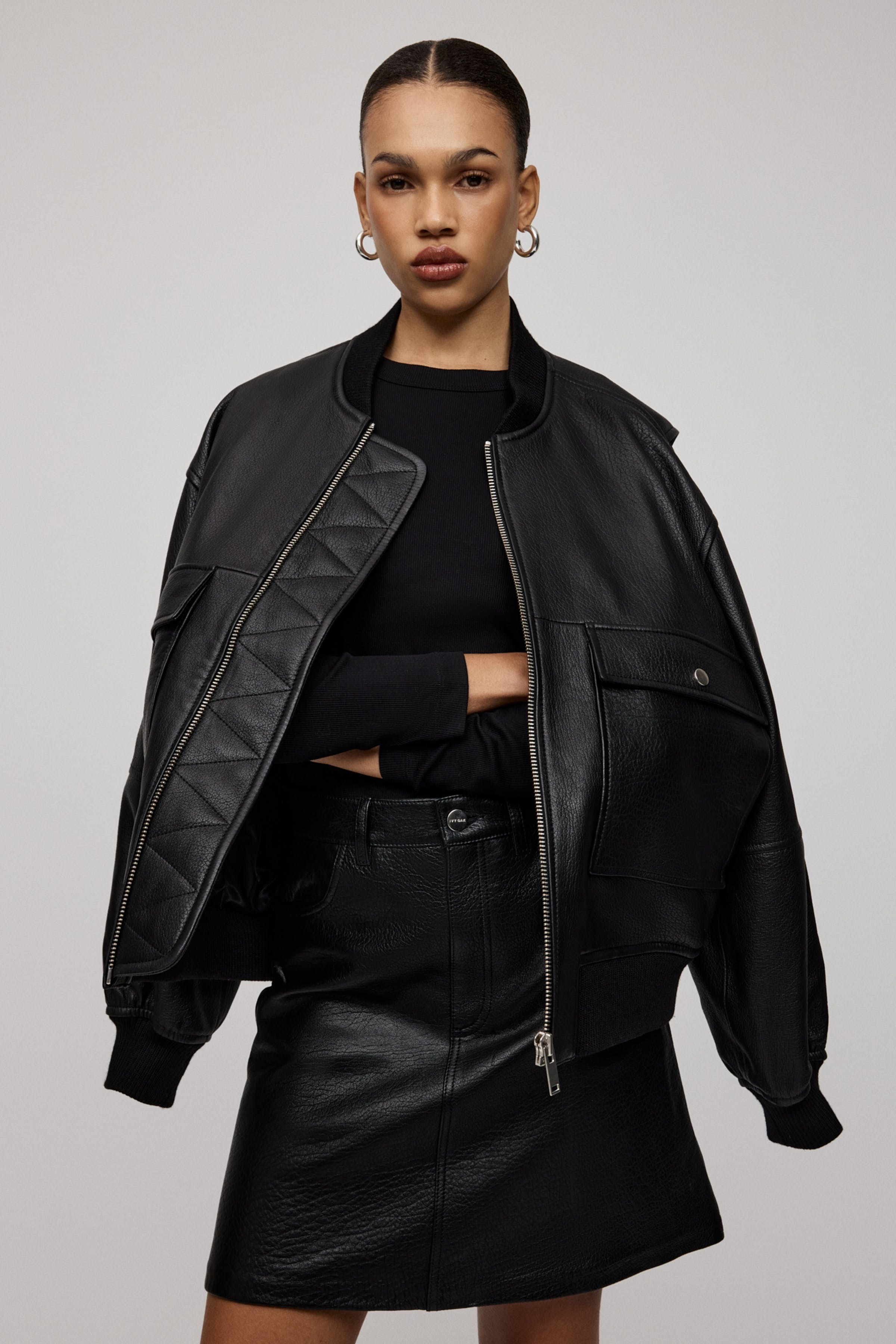 LILOU Skjørt LOOKBOOK FRONT 30600723-BK999