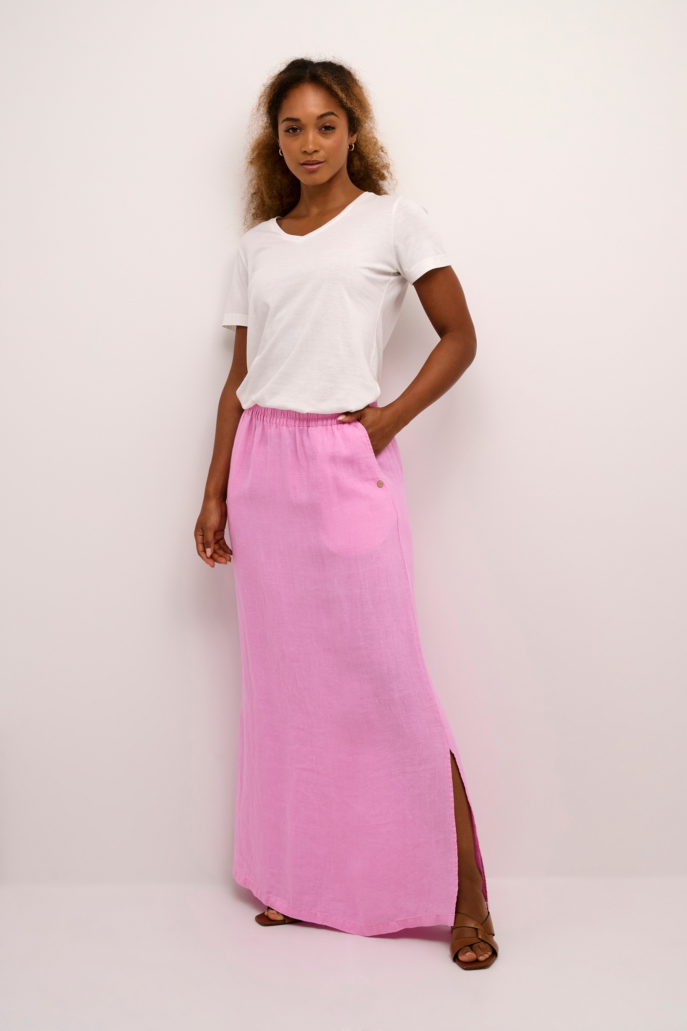 CRBellis Linen skirt LOOKBOOK FRONT 10612565-163118