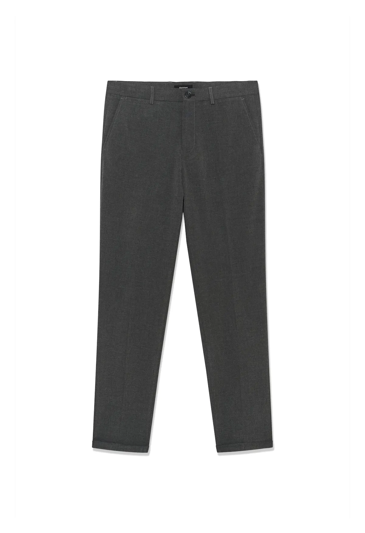 MAliam Bukser i medium grey melange farge