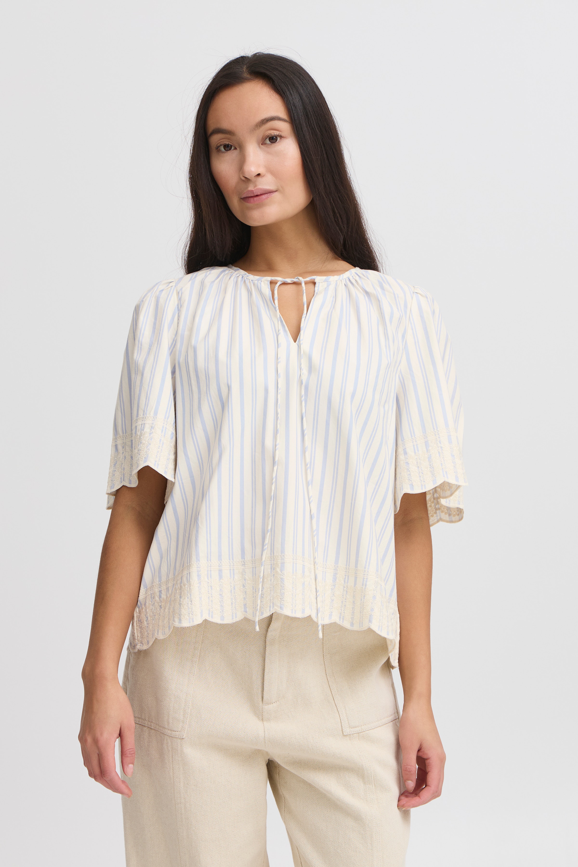 IRMAJA Kurzarm-Bluse LOOKBOOK FRONT 20122709-130905