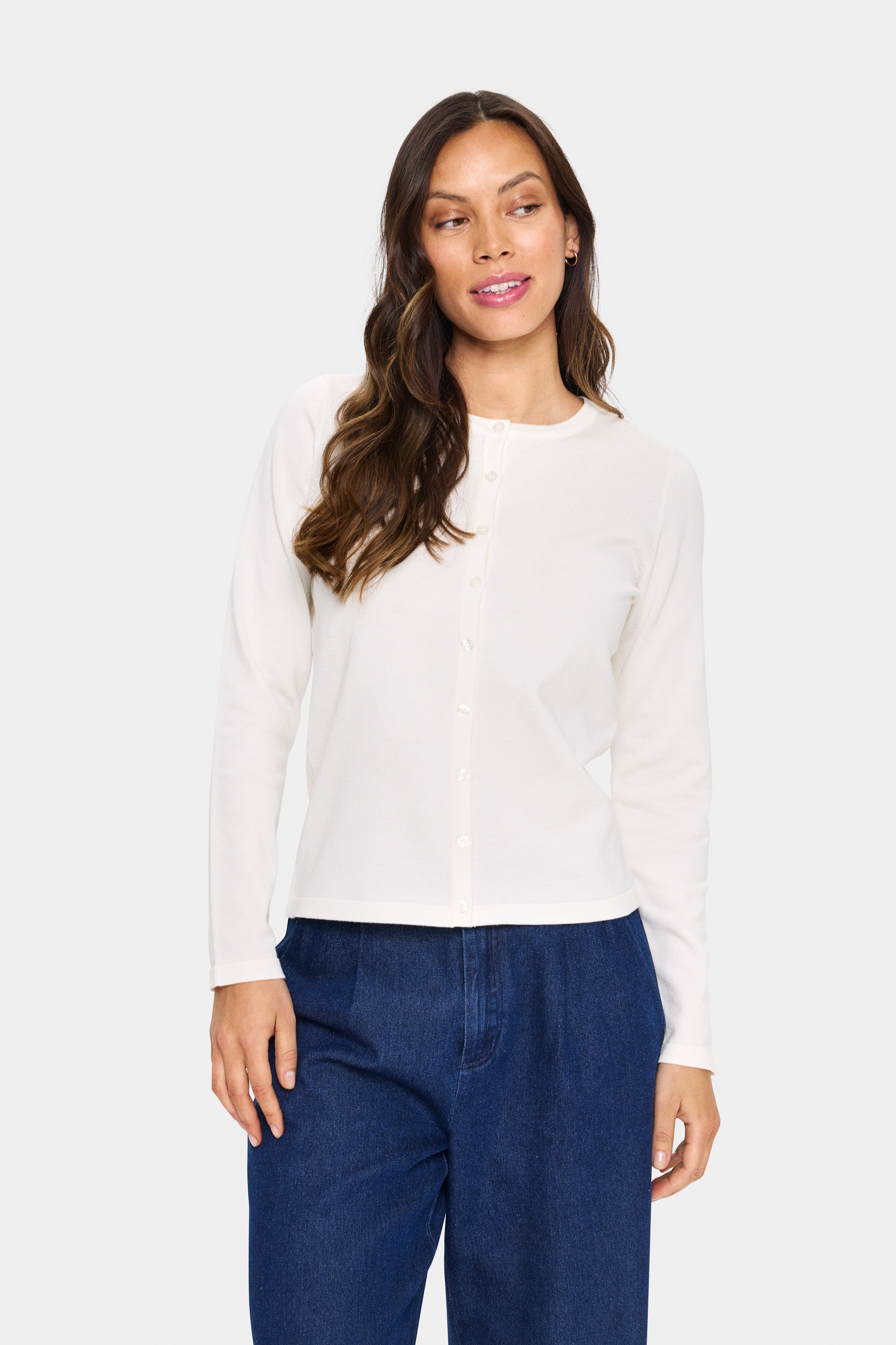 MilaSZ R-Neck Cardigan LOOKBOOK FRONT 30500005-110605