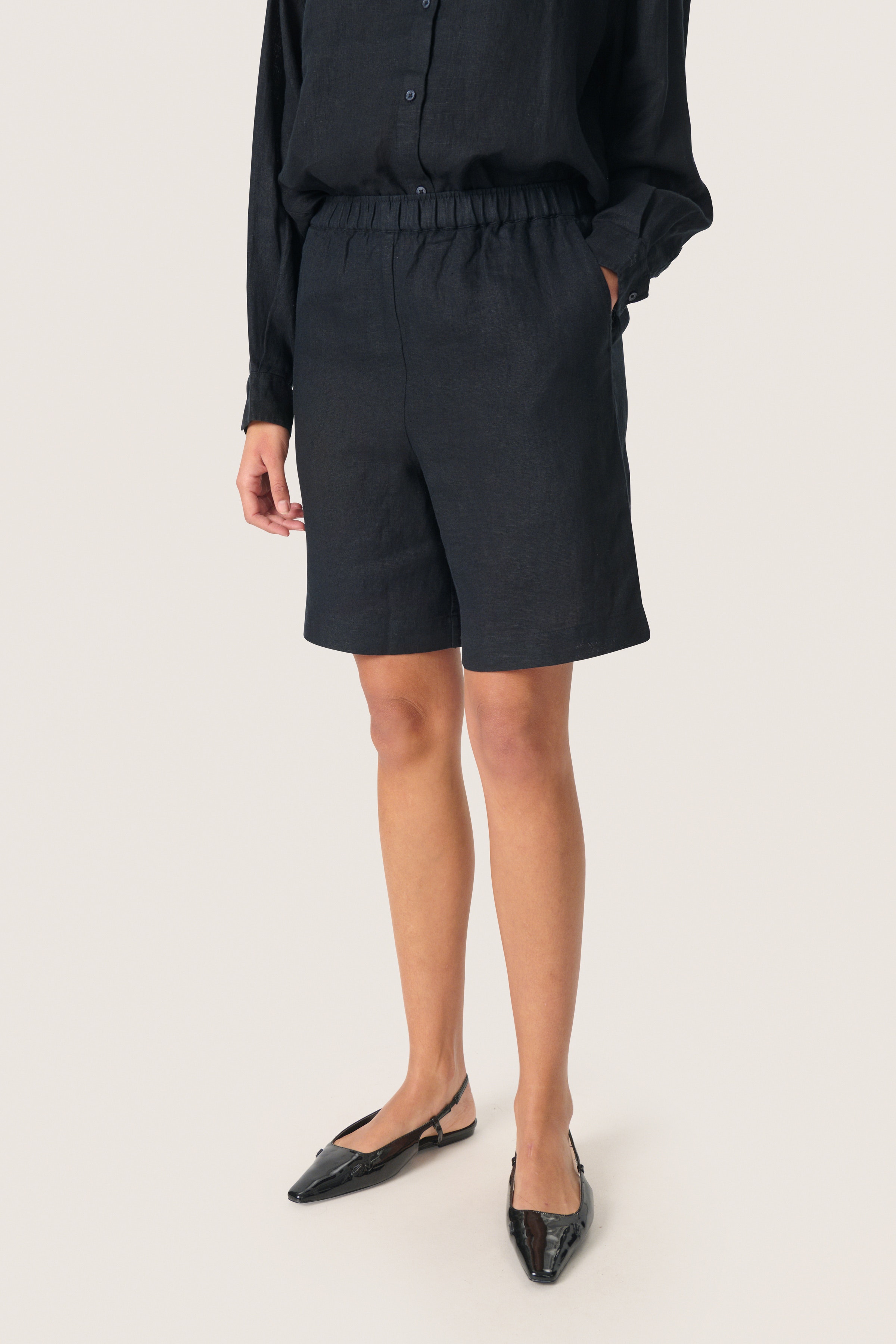 SLCelian Linnen Shorts LOOKBOOK FRONT 30408215-194008