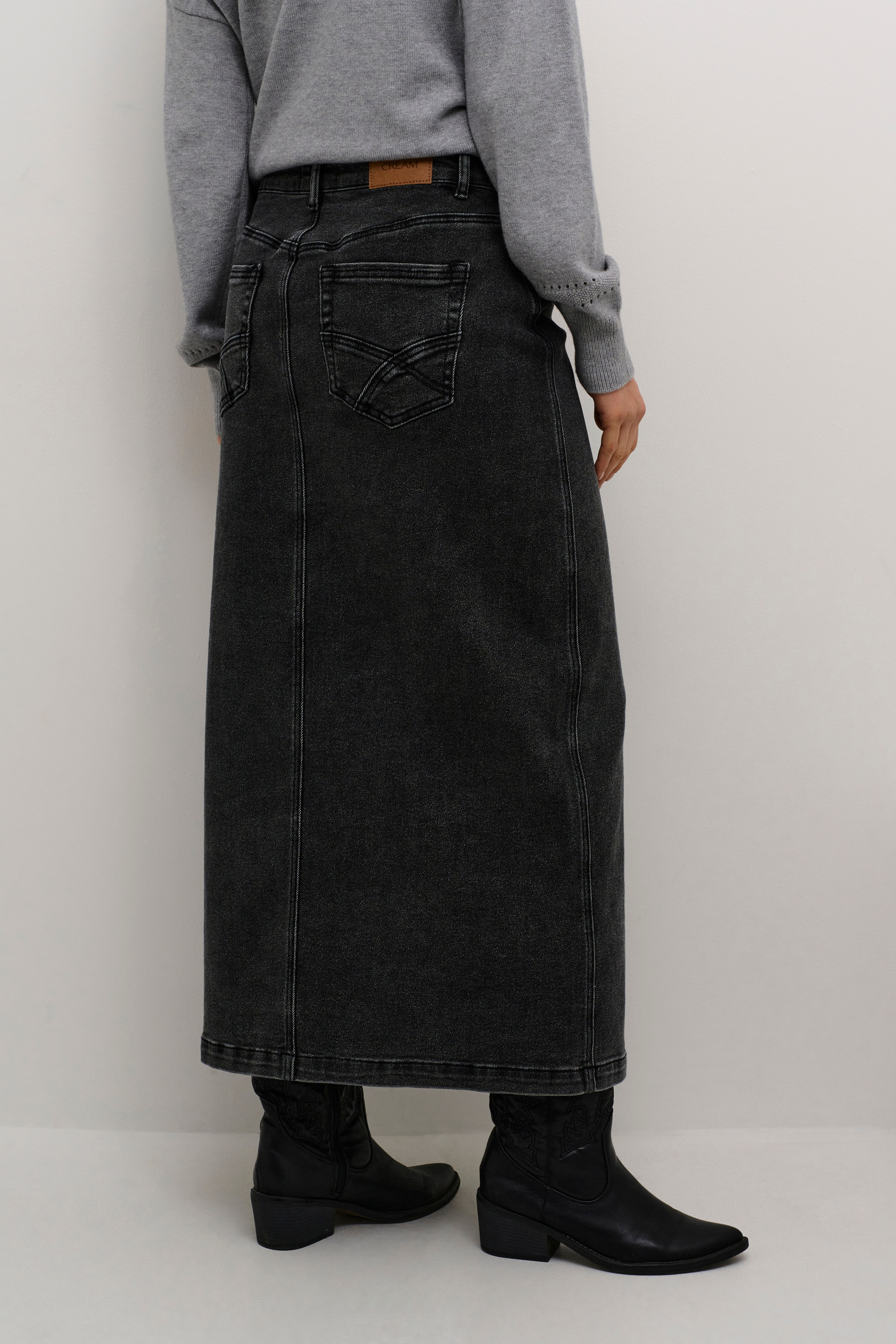 CREbba Denim skirt LOOKBOOK BACK 10612261-105225