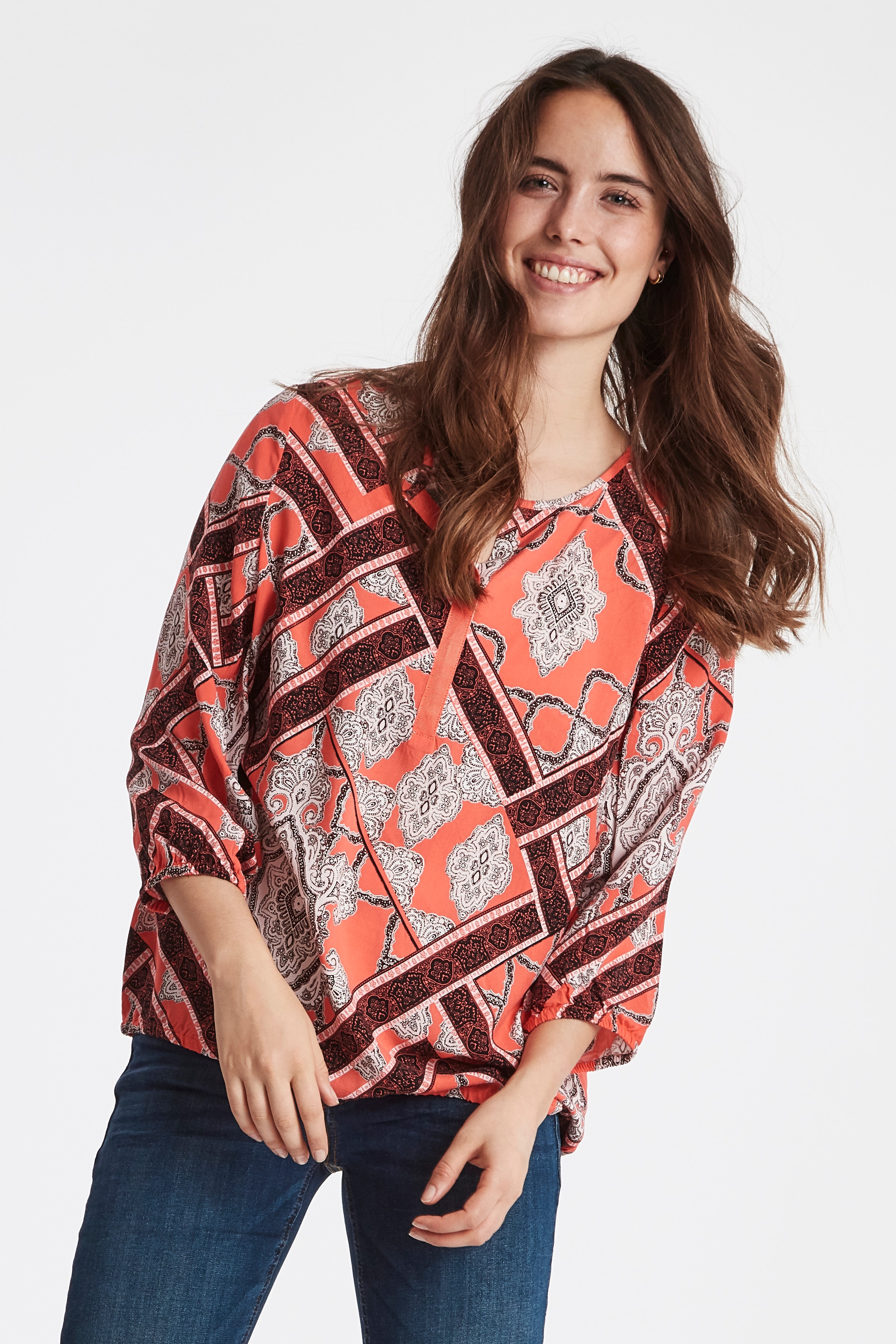 Kortærmet bluse LOOKBOOK FRONT 20607067-69175