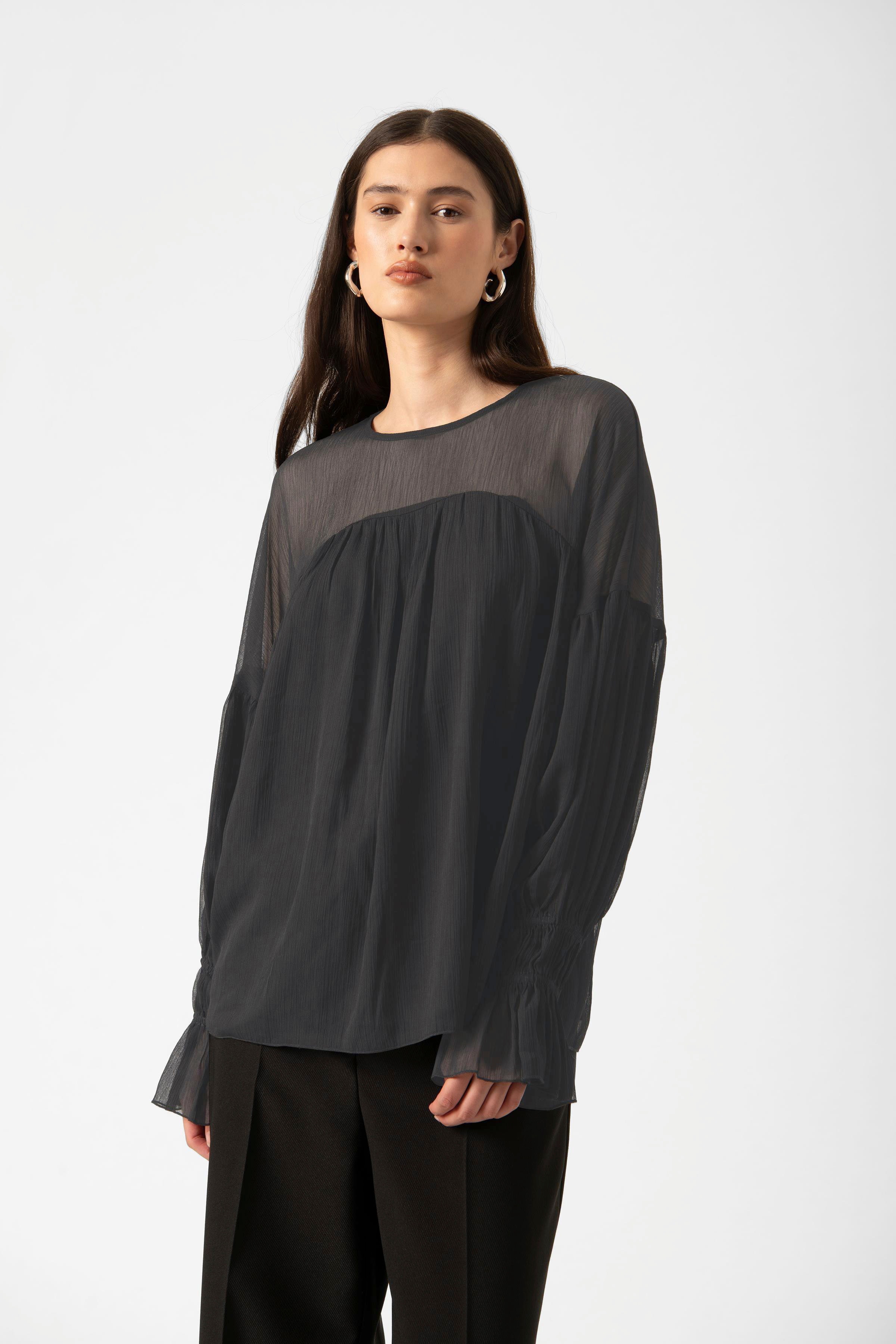 SLHarietta Bluse LOOKBOOK FRONT 30408815-194008