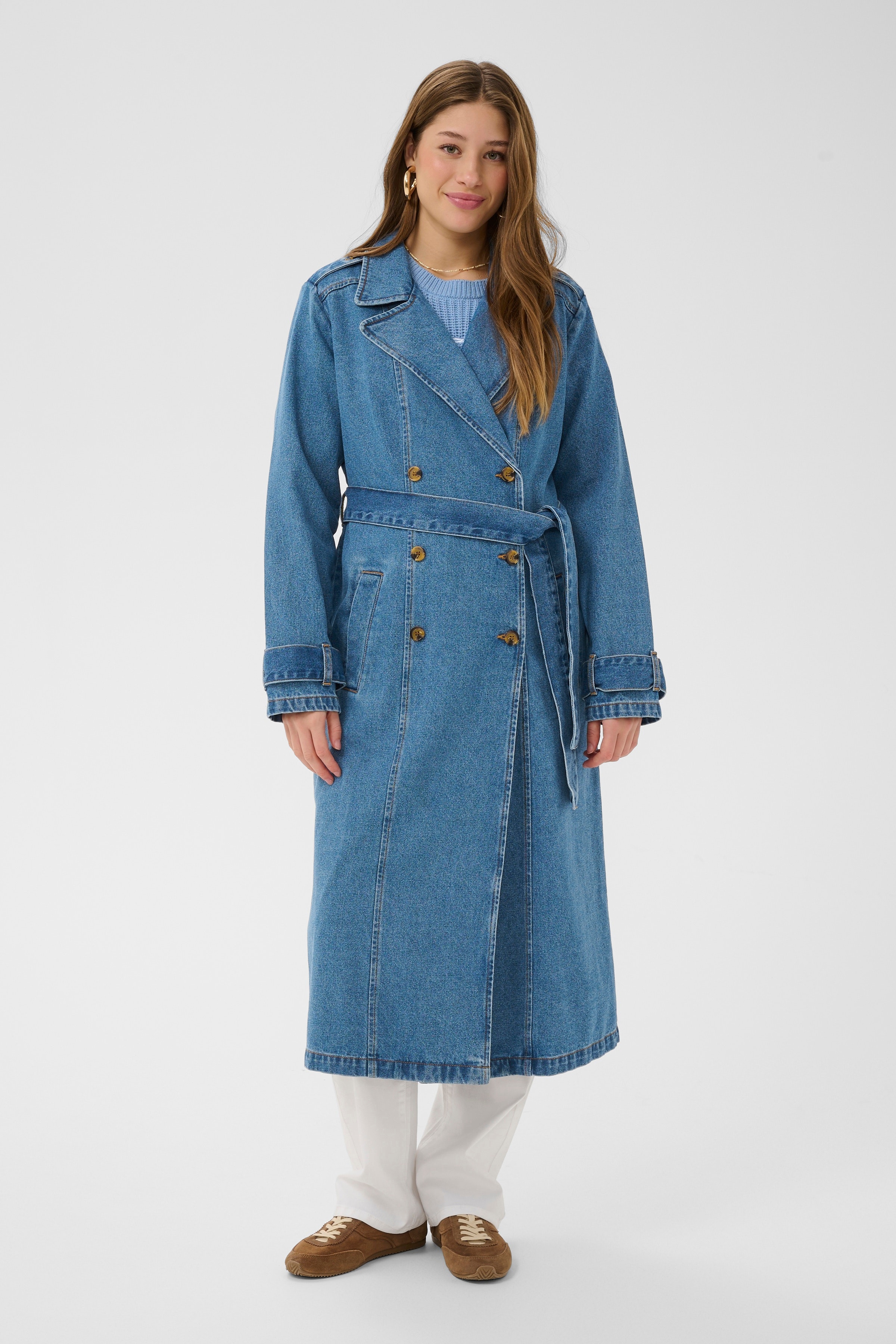 CRMika Denim Trenchcoat LOOKBOOK FRONT 10612369-104047