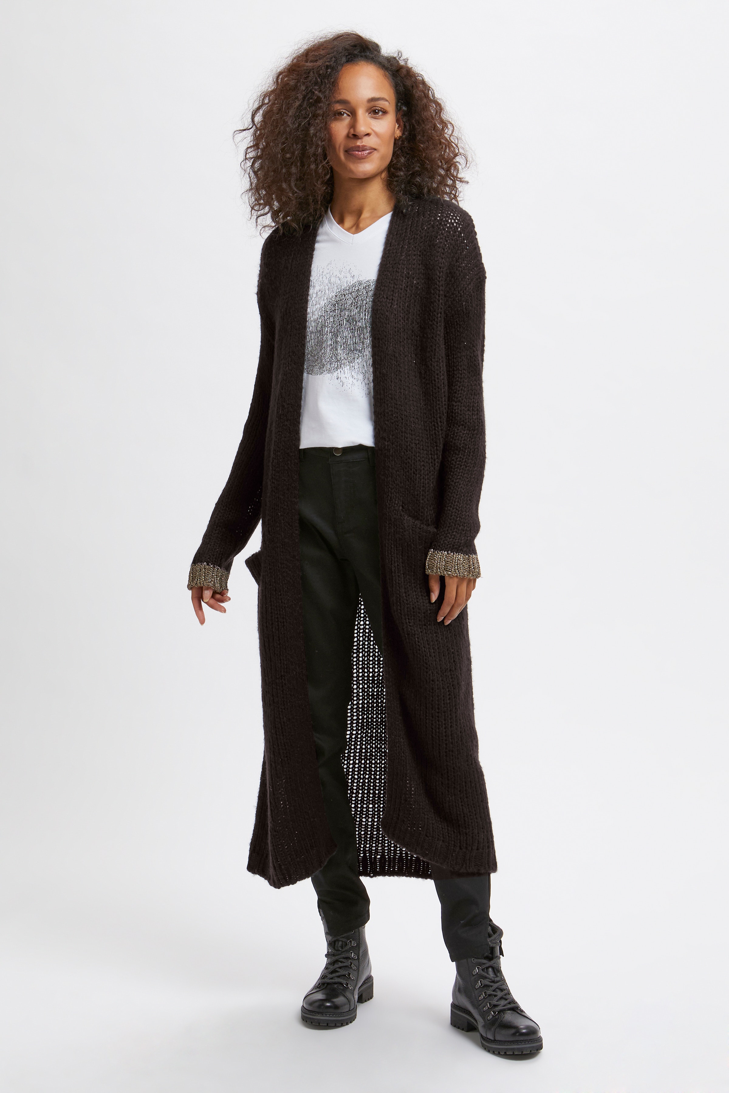 KAmerla Long Stickad cardigan LOOKBOOK FRONT 10551818-101755