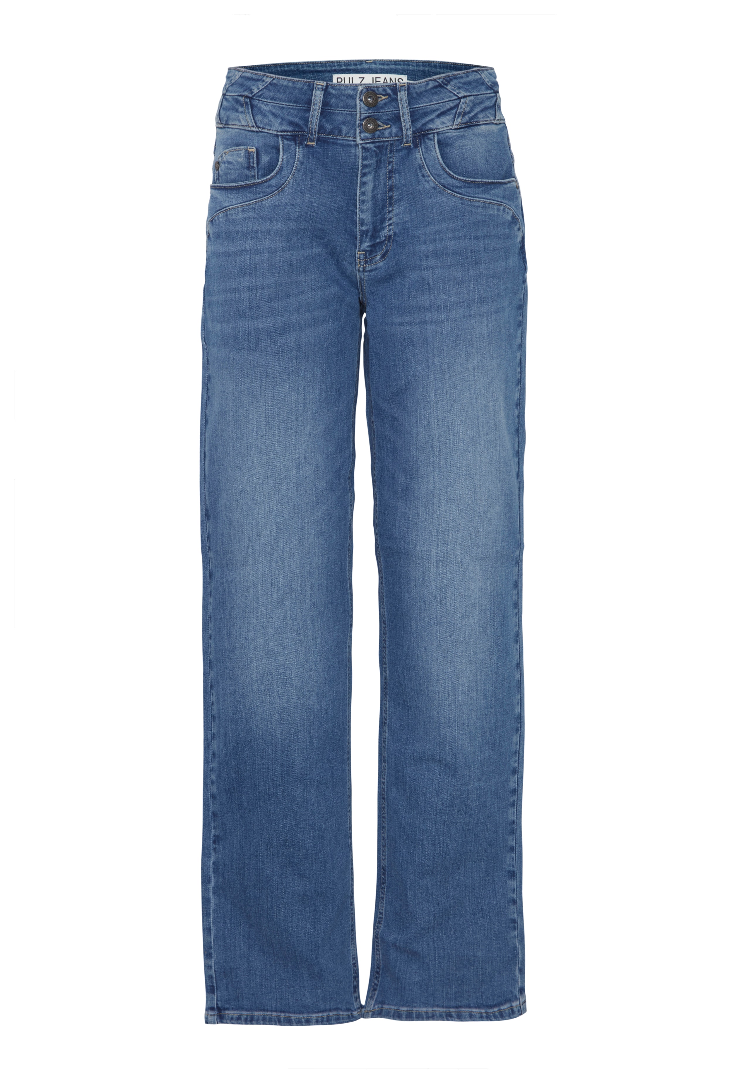 PZSUE HW Deco Curved Jeans Straight Leg PACK FRONT 50207915-200005