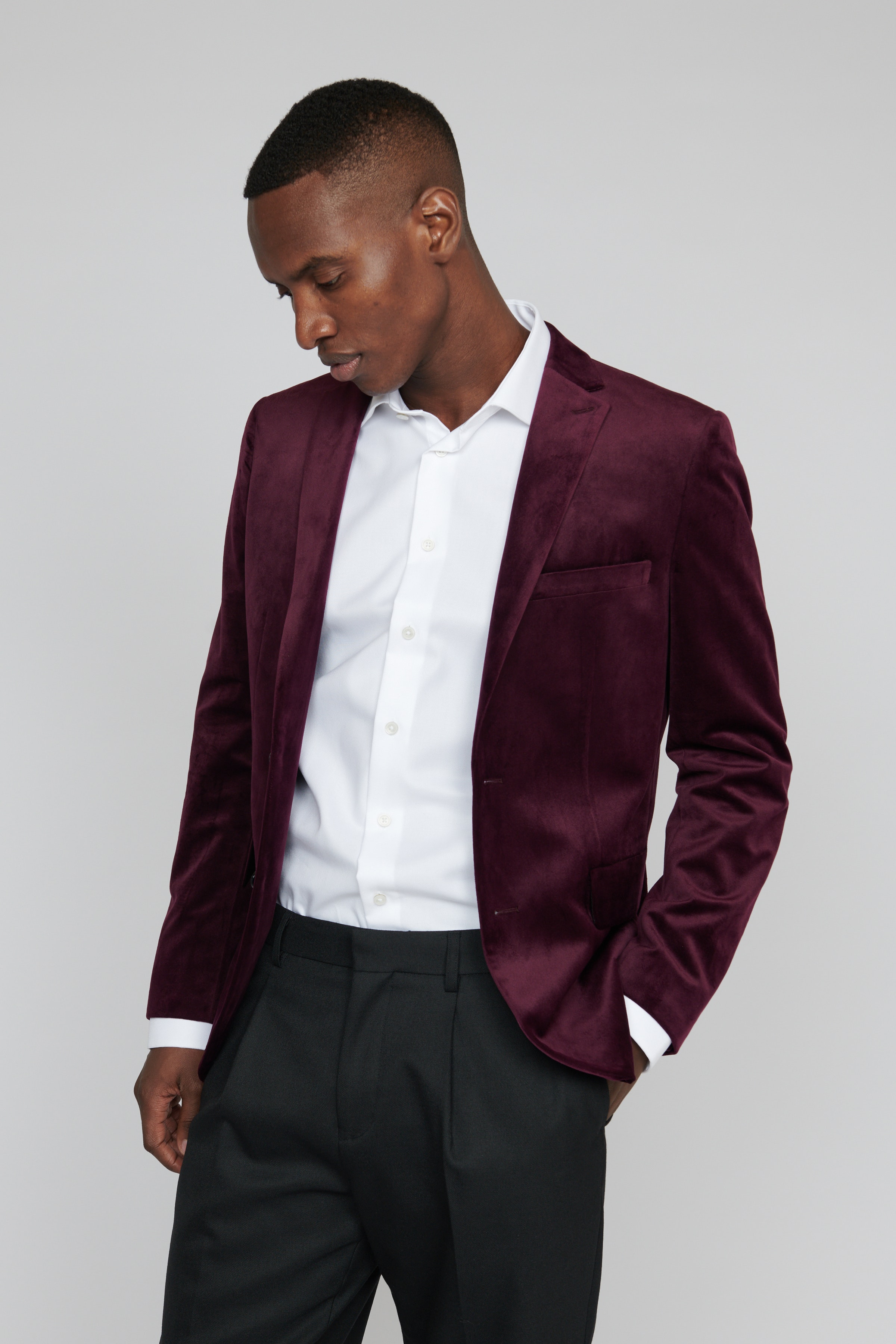 MAgeorge Velours Blazer LOOKBOOK FRONT 30205027-192520