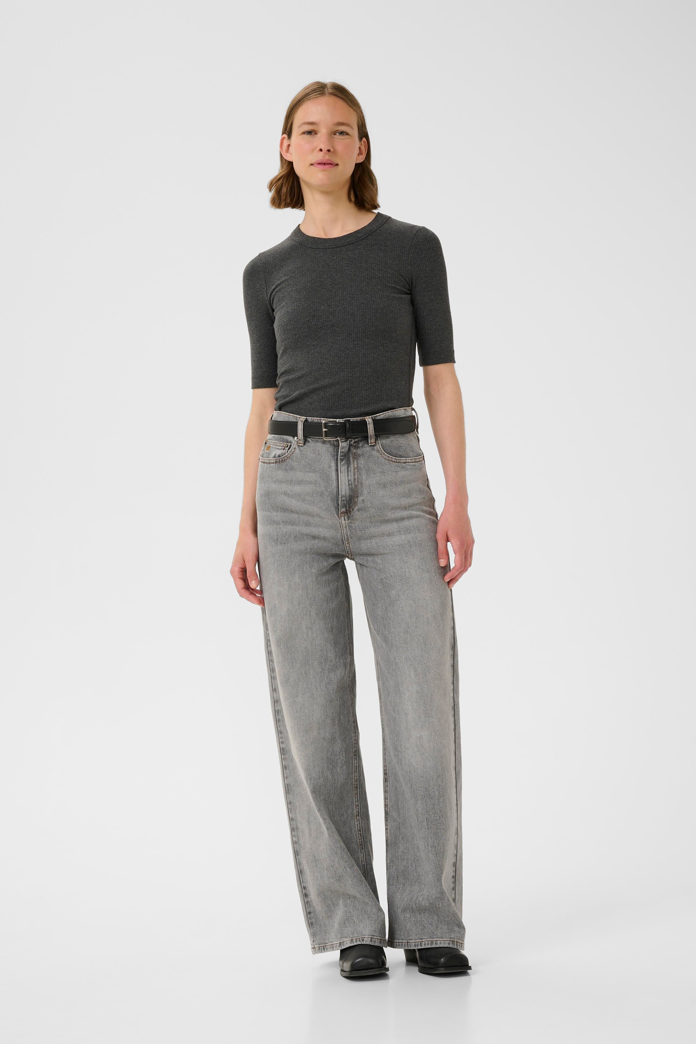 DagnaIW Melange T-shirt LOOKBOOK FRONT 30106864-300596