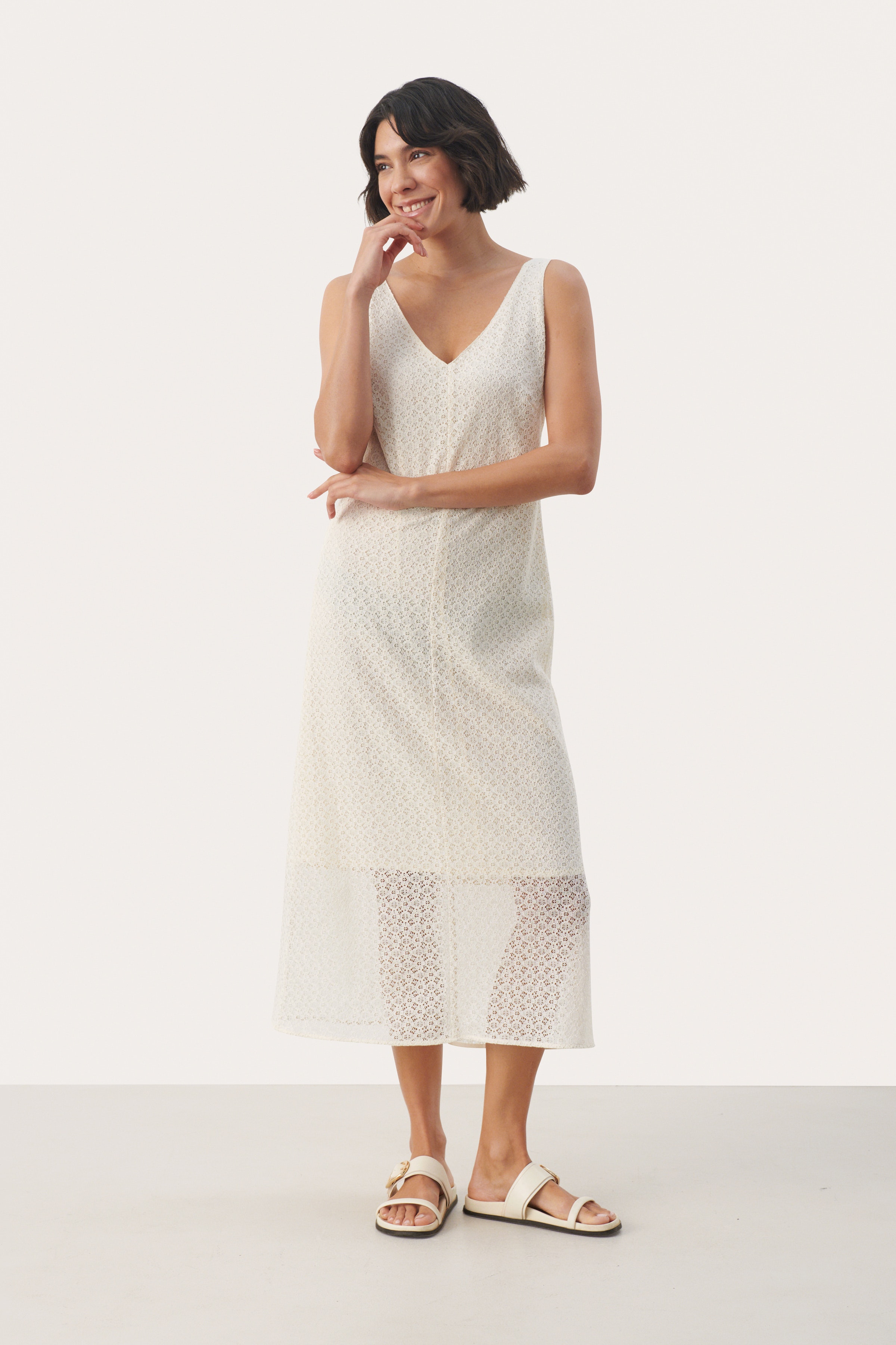 EveleenPW Lang blondekjole LOOKBOOK FRONT 30308487-114801