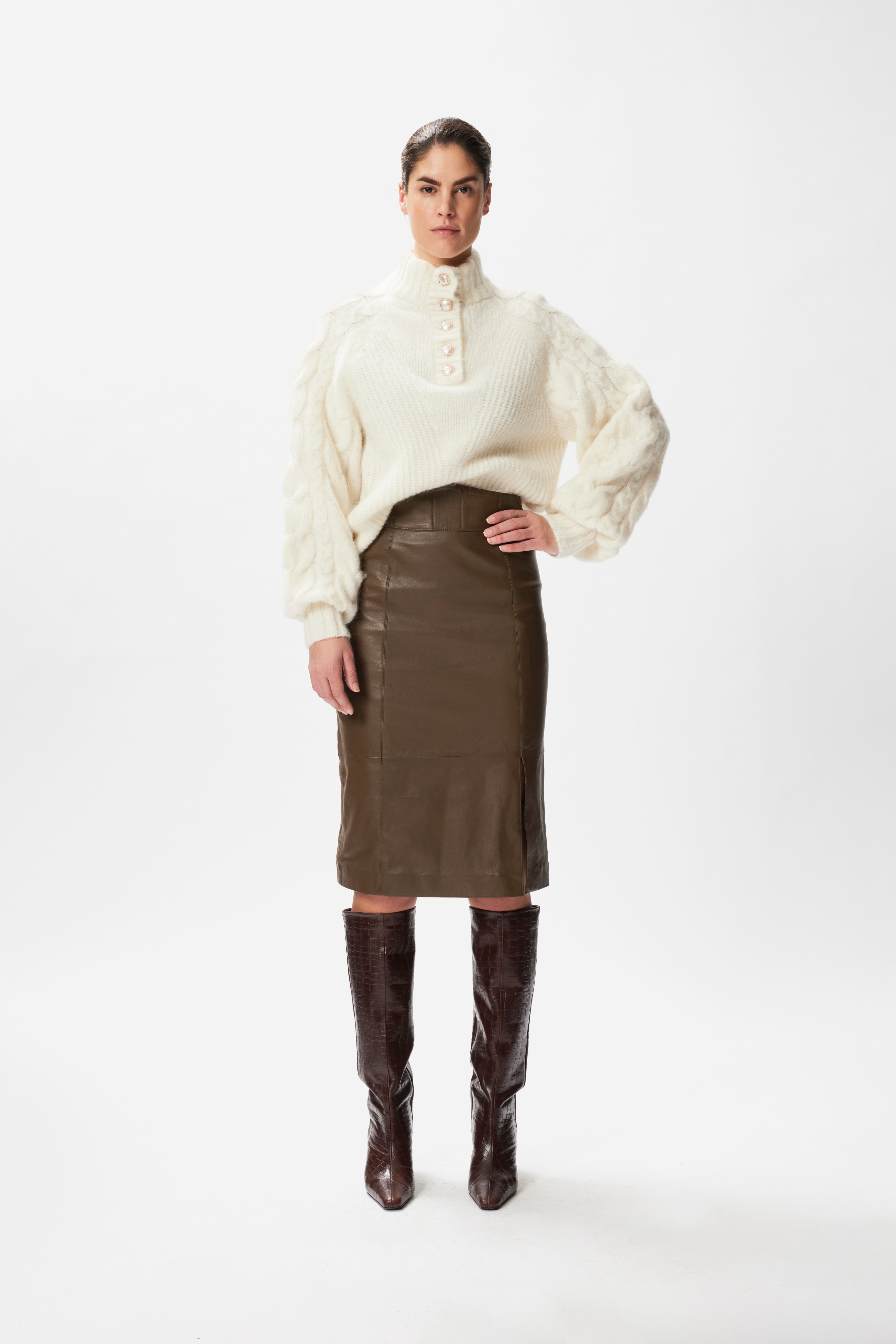 SakuraGZ Stickad pullover LOOKBOOK FRONT 10905527-110103