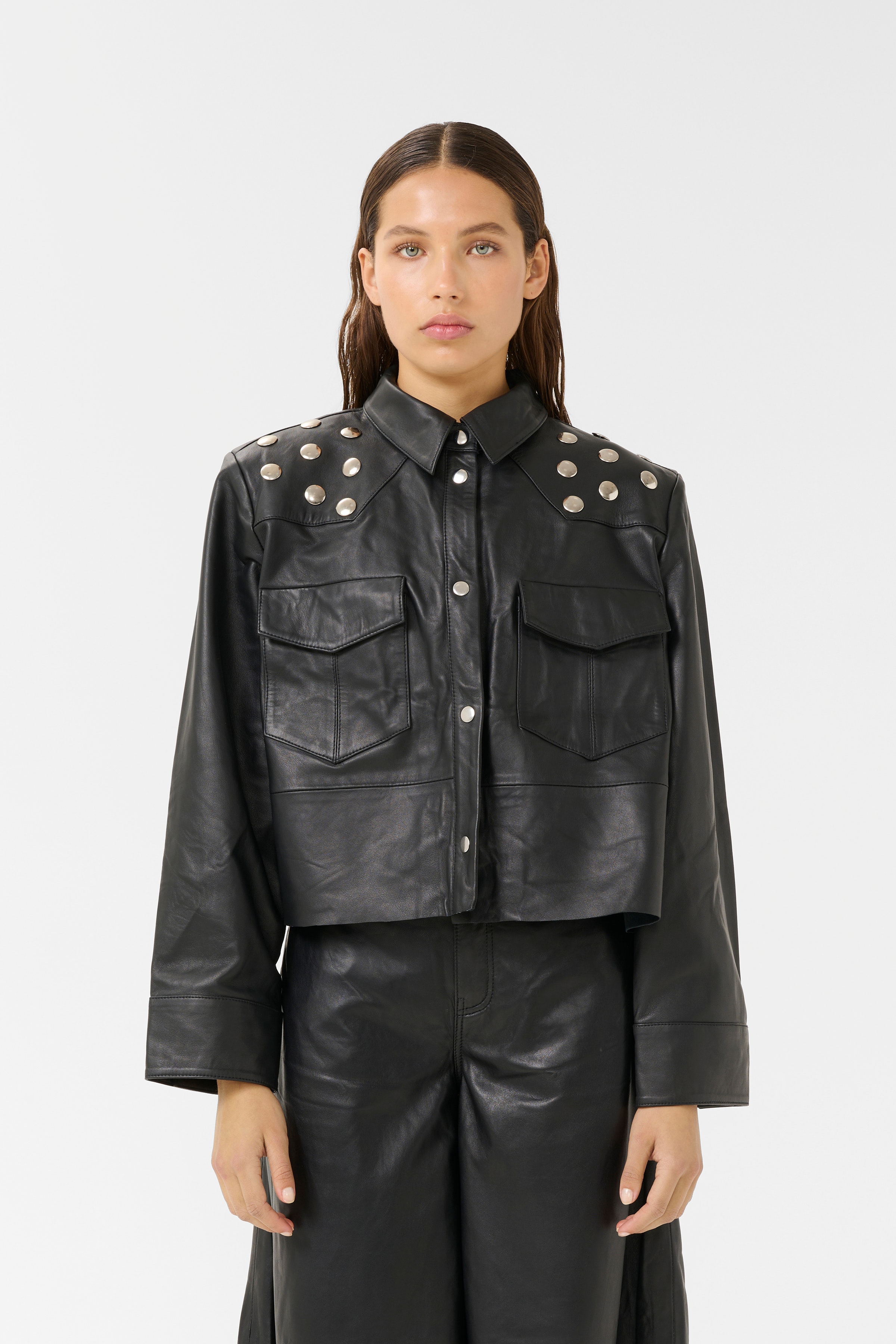 GZrio Läderskjorta LOOKBOOK FRONT 10910464-100017