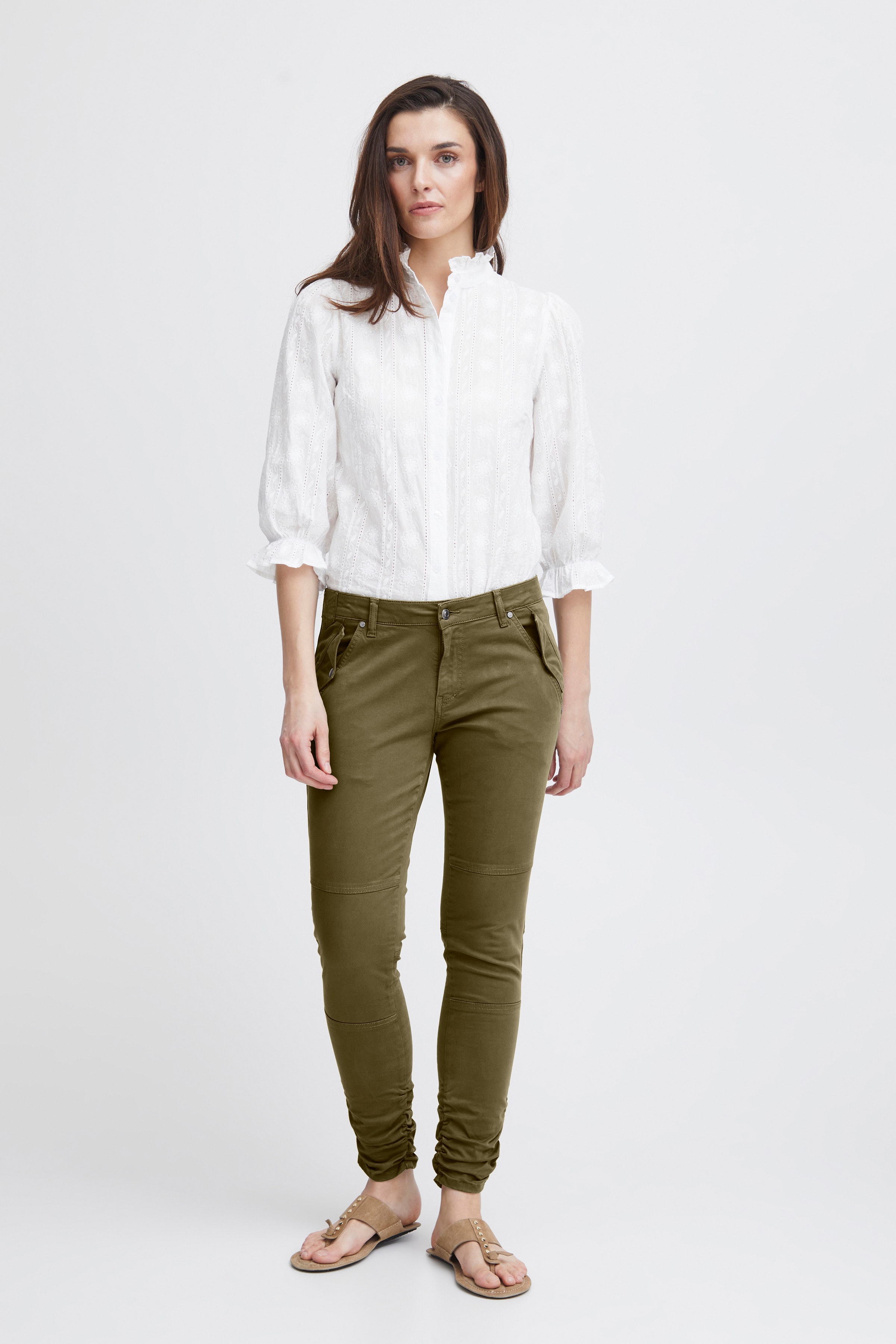 PZFAYLINN Mid Waist Skinny Leg Bukser LOOKBOOK FRONT 50207985-190510