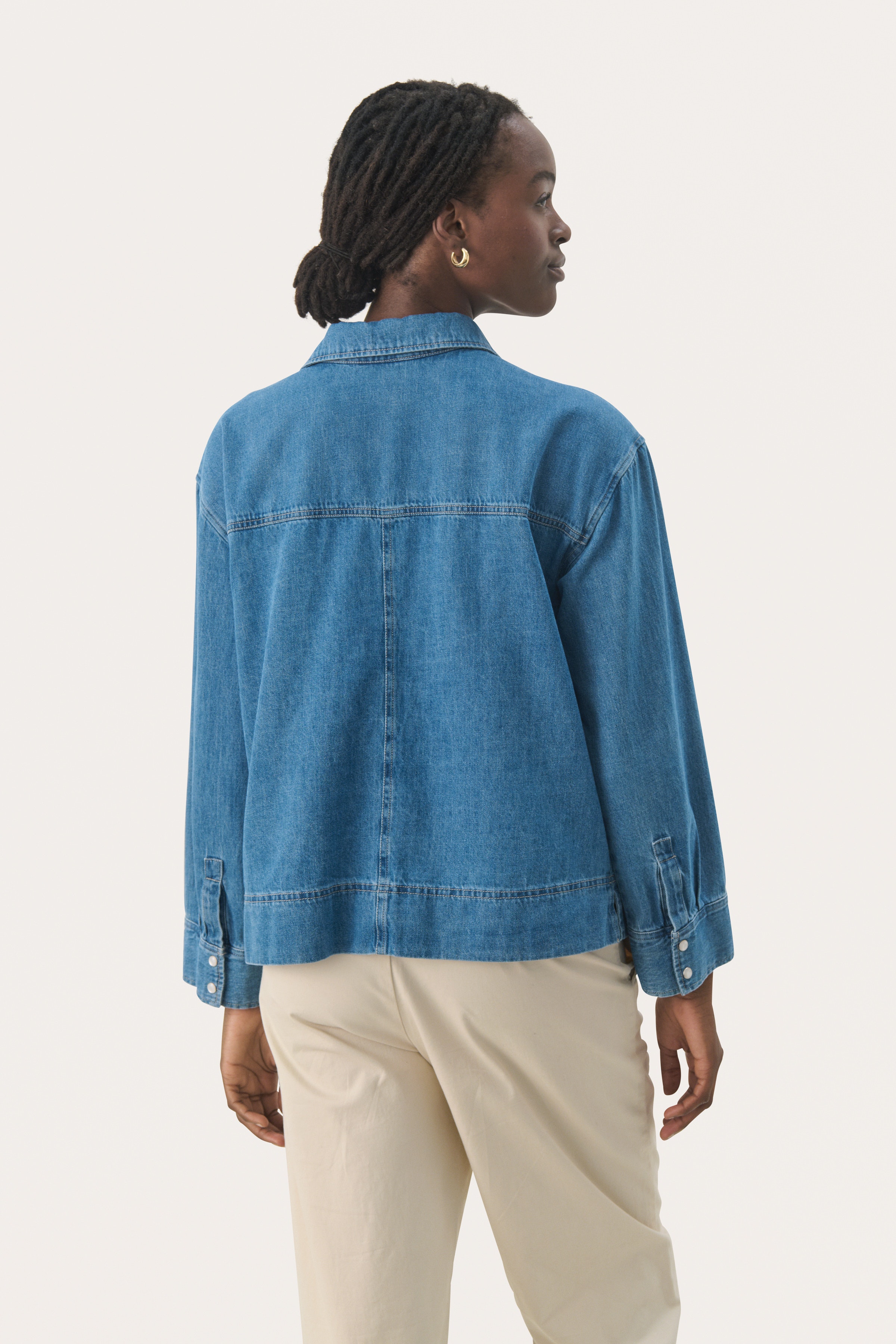 PetullaPW Denim Shirt LOOKBOOK BACK 30309253-300145