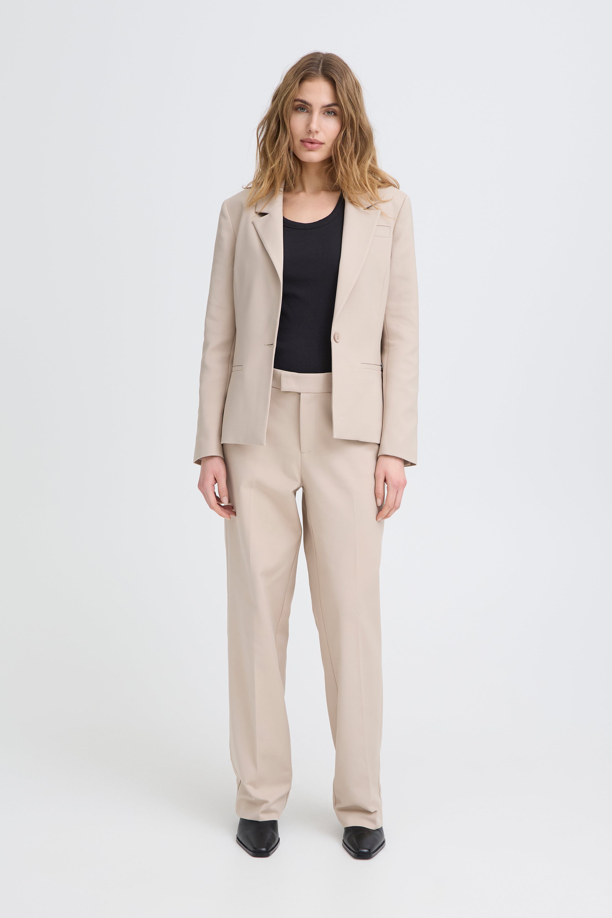 PZBINDY High Waist Wide Leg Bukser LOOKBOOK FRONT 50210334-161103