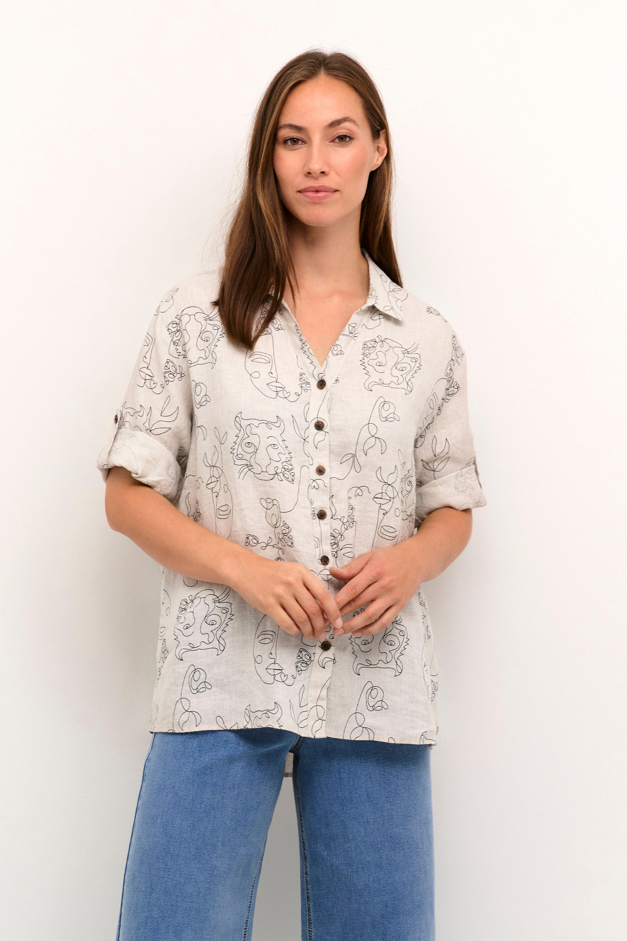 CRBellis Linen Shirt LOOKBOOK FRONT 10612267-105559