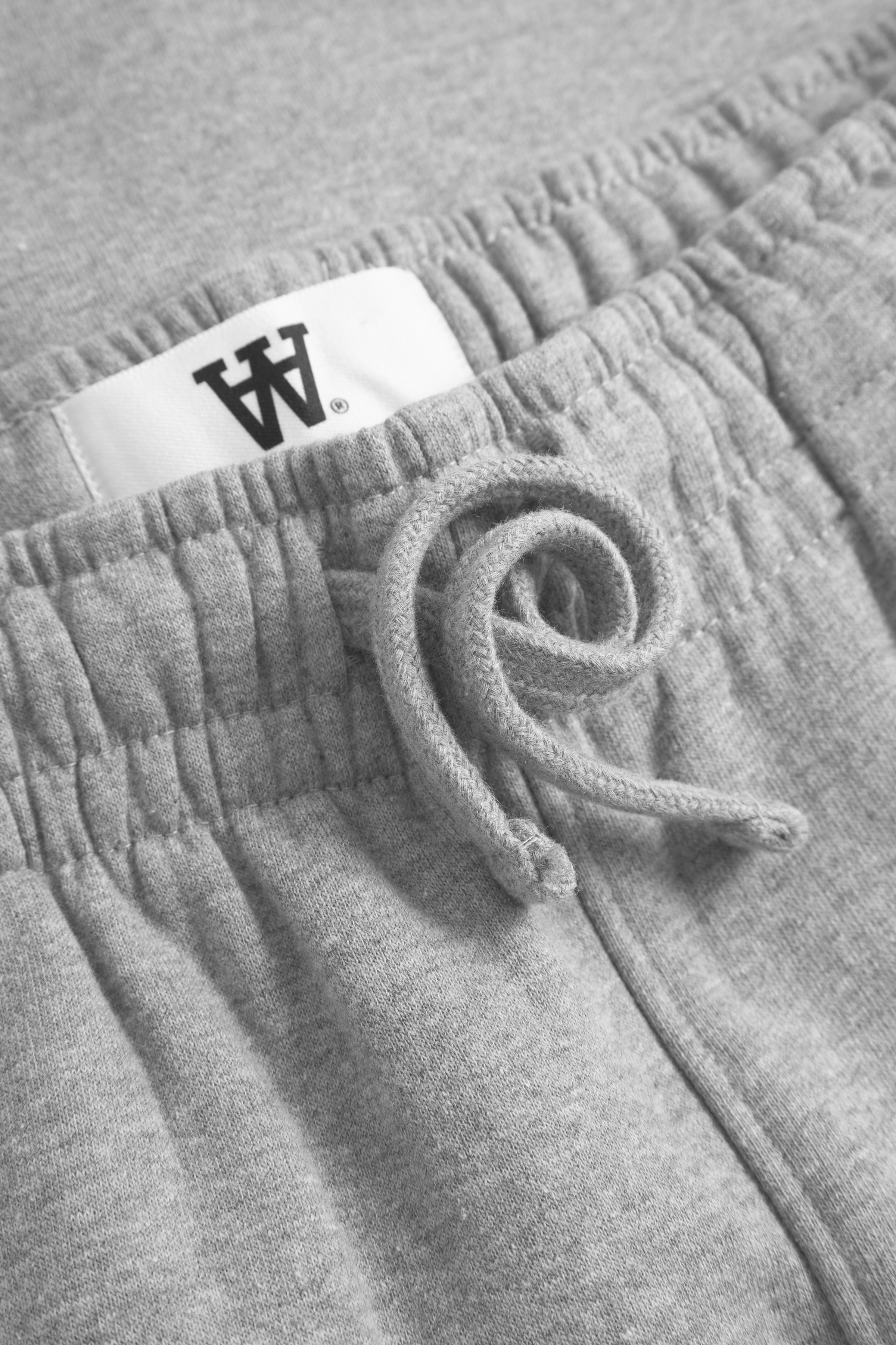 WWryker Sweat Shorts in light melange grey cotton | WoodWood
