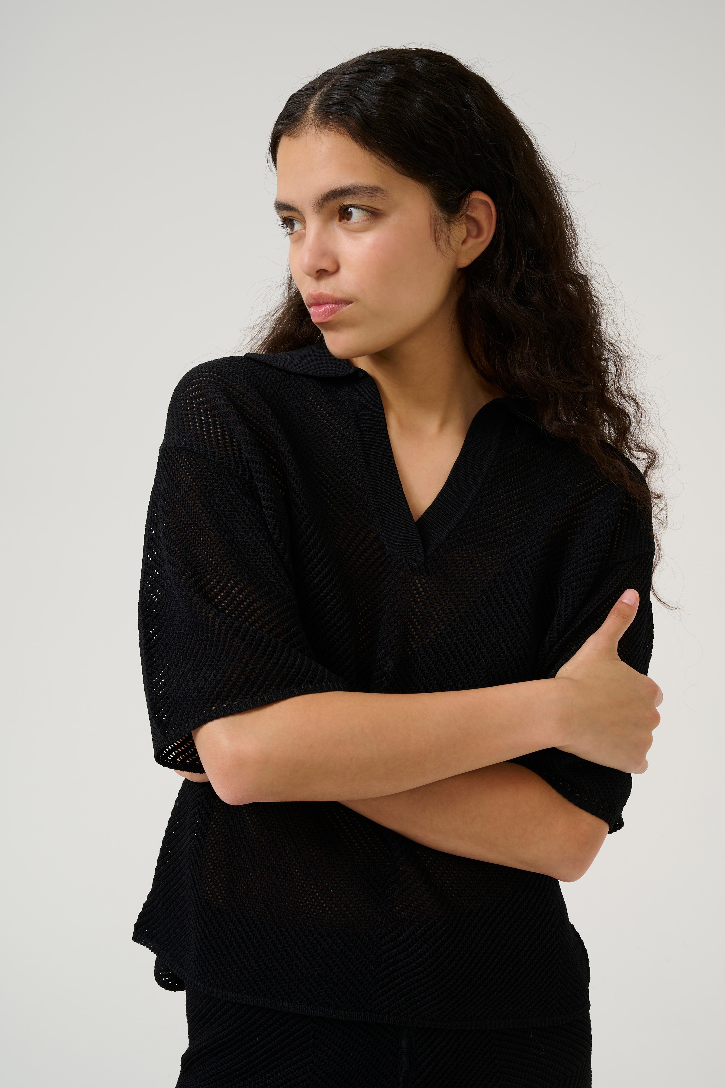 KBUpala Short-sleeved knit sweater LOOKBOOK FRONT 10105419-194008