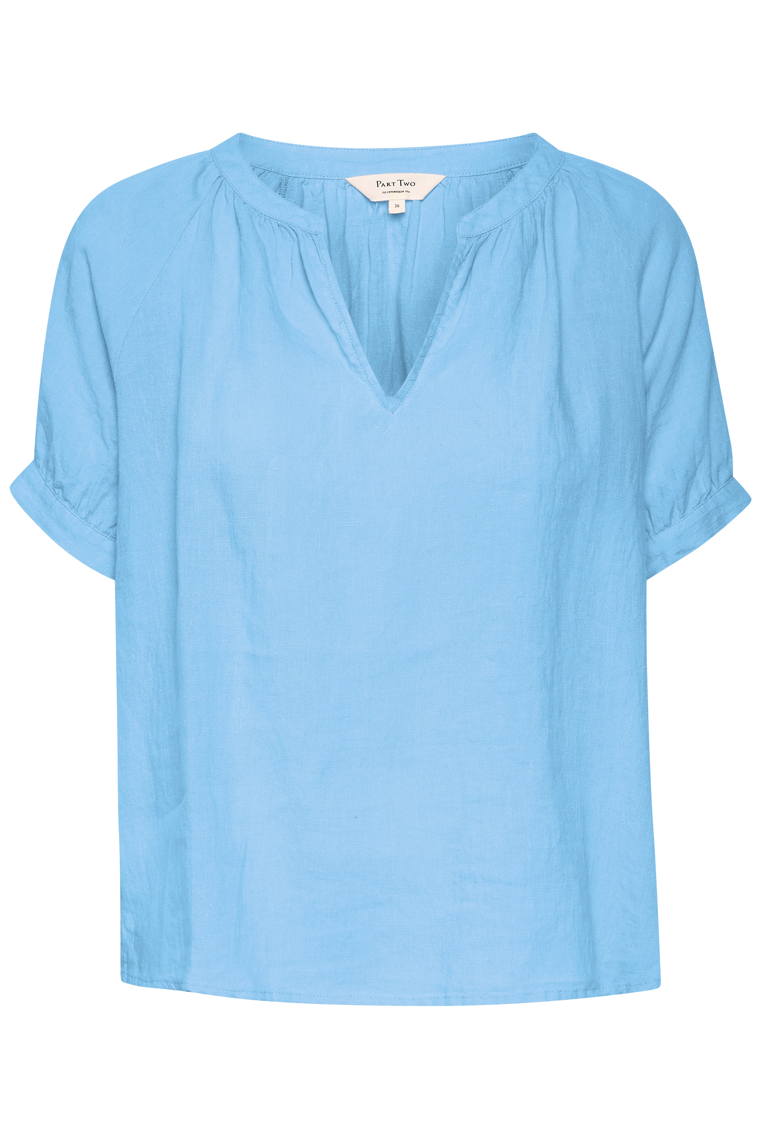 PopsyPW Short-sleeved linen blouse PACK FRONT 30306825-164120