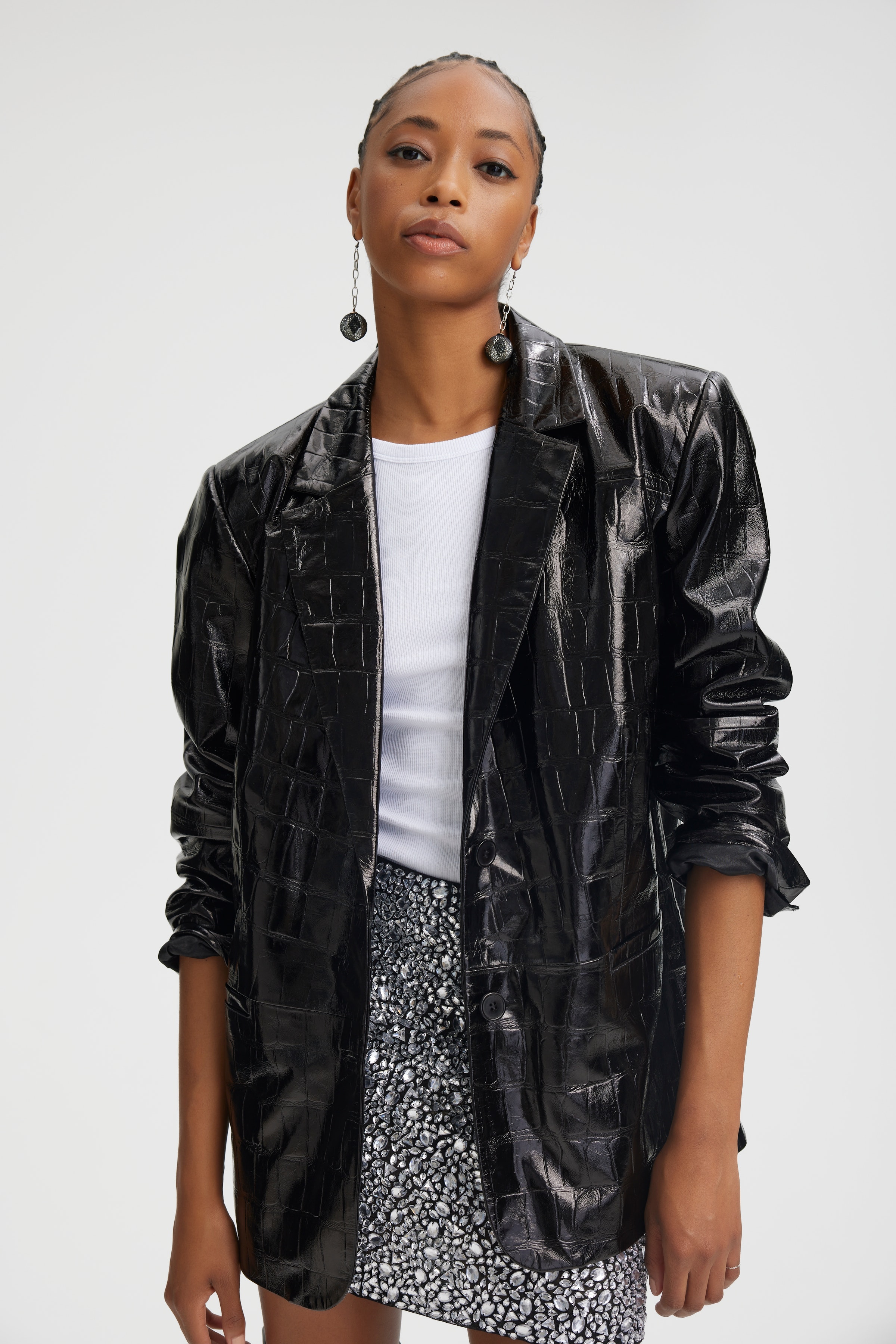 AnafeeGZ Lederblazer LOOKBOOK FRONT 10908595-100017