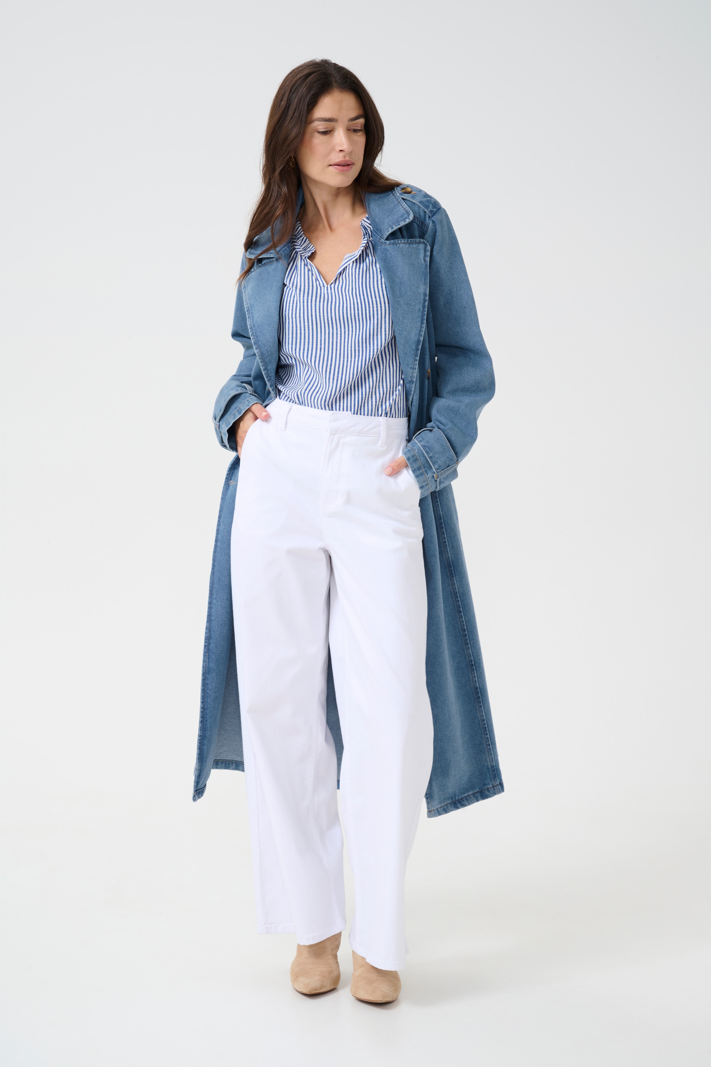 CRMika Denim Trenchcoat LOOKBOOK FRONT 10612369-104047