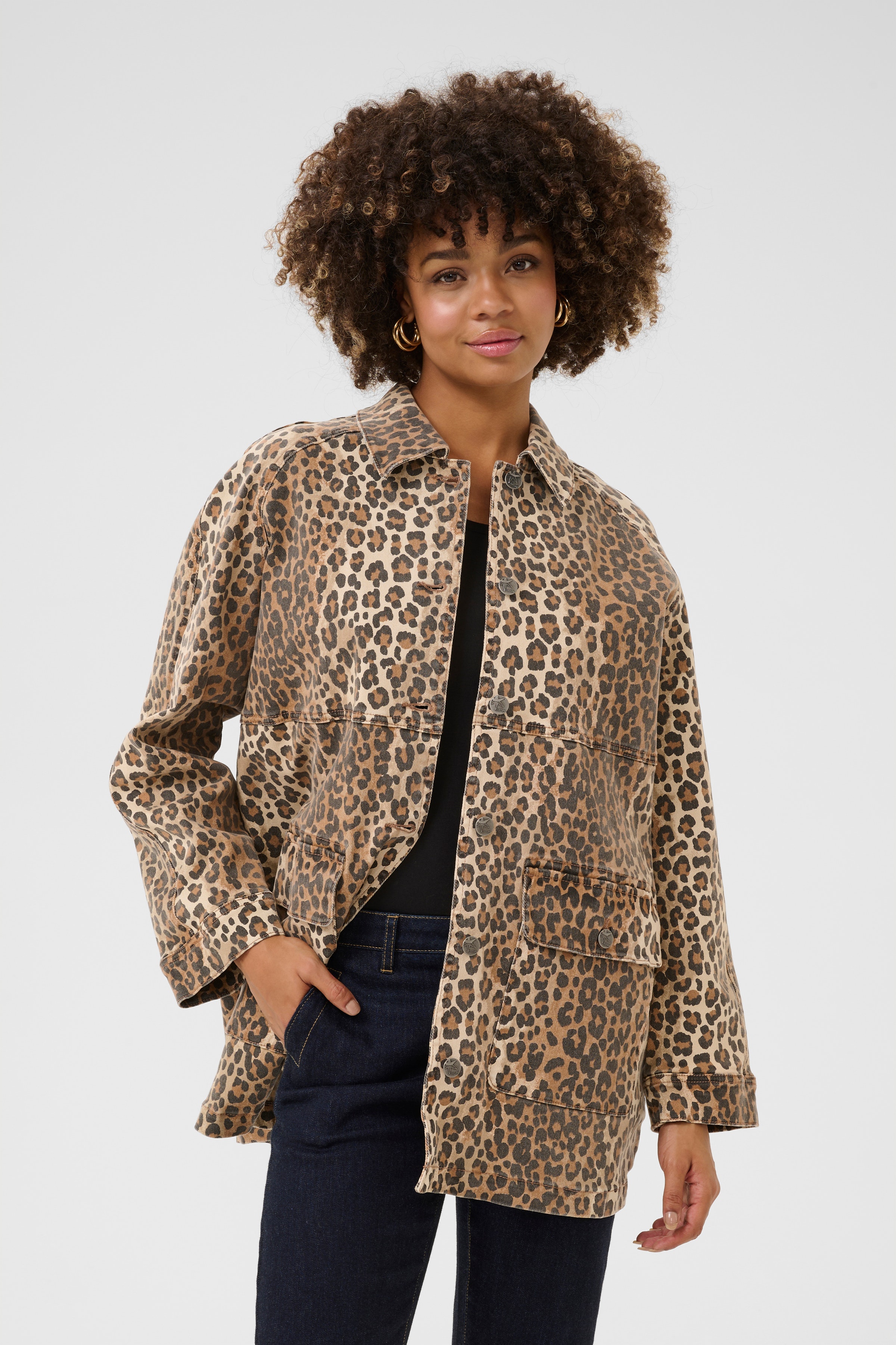 CUaliena Leopard Hemdjacke LOOKBOOK FRONT 50111657-107355