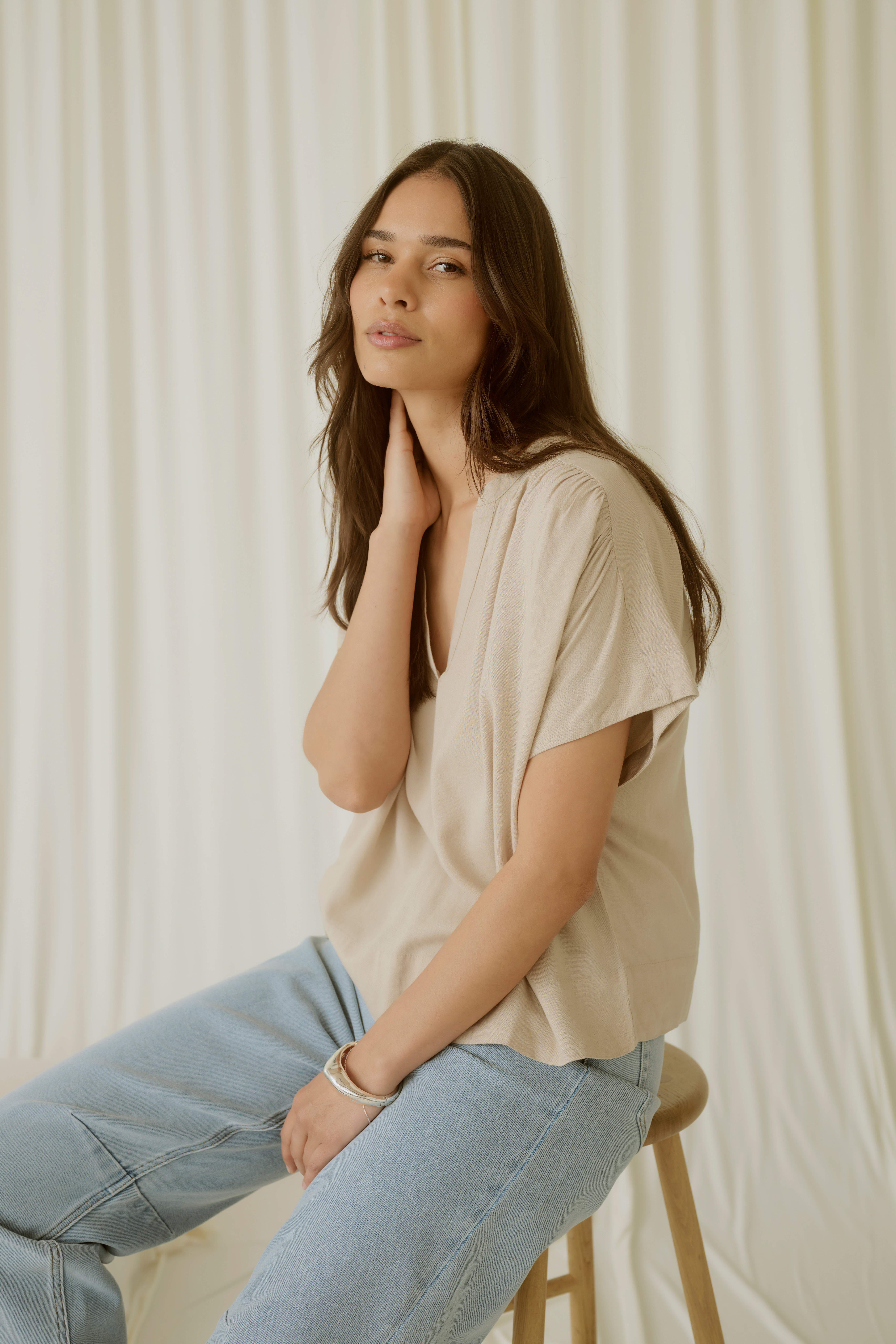 KAmilia Linen Top LOCATION NONE 10509670-151305