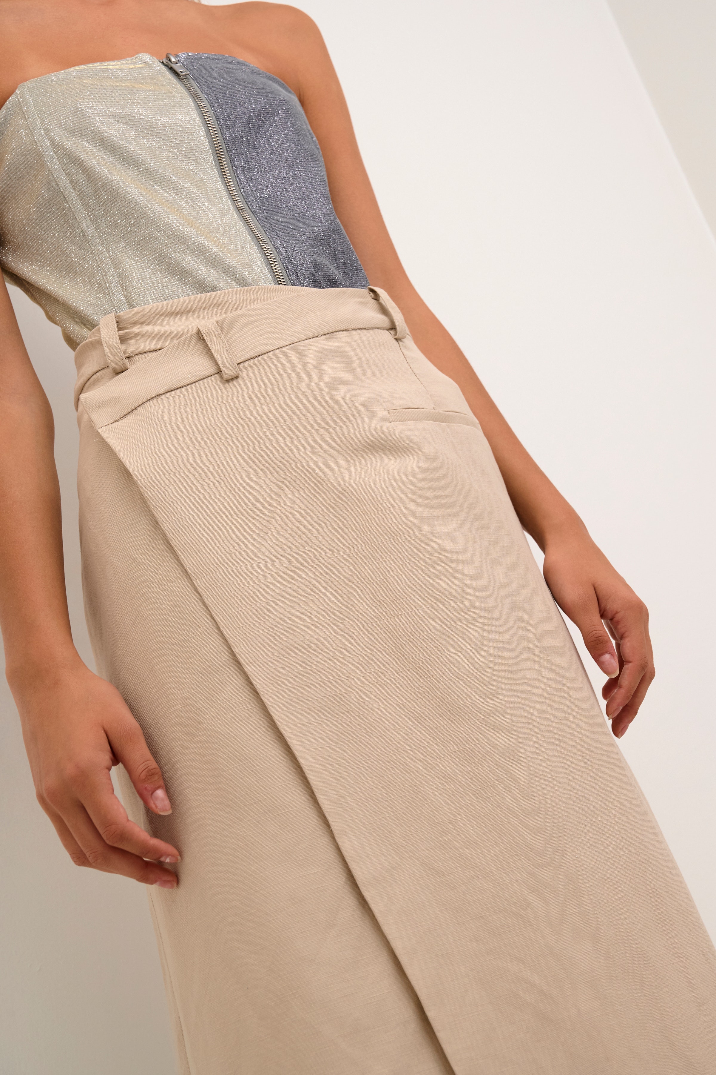 ObiKB Linen skirt LOOKBOOK DETAIL 10104945-141106