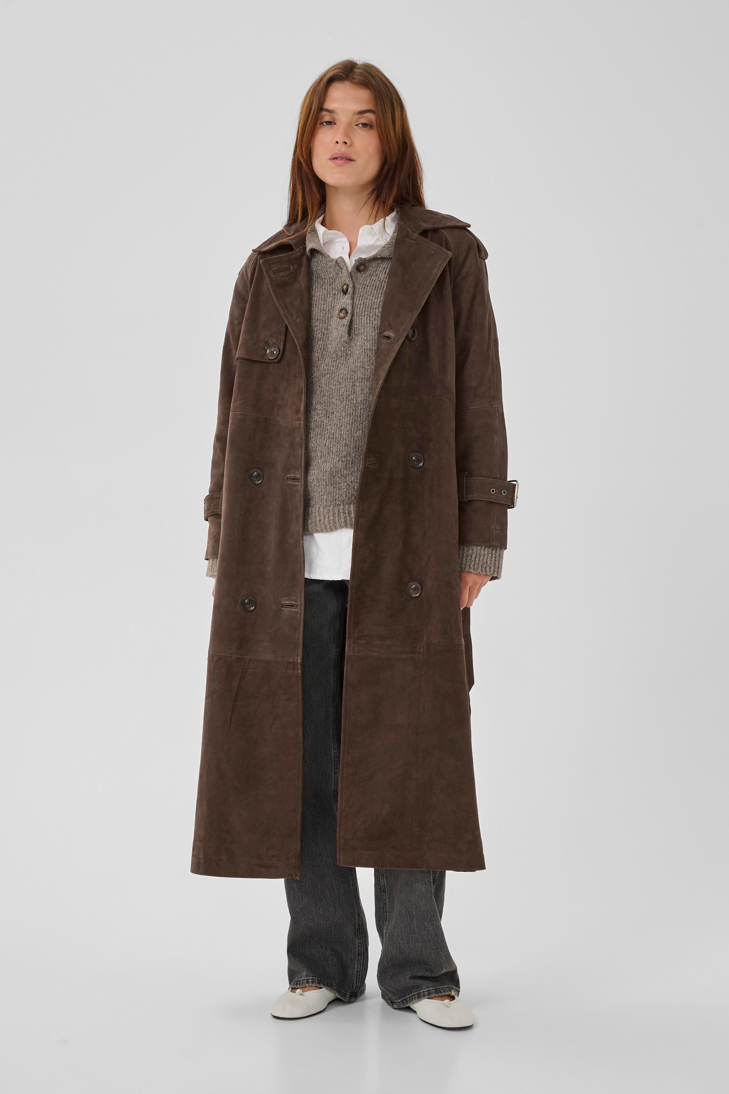 TaraMW Suede Trenchcoat LOCATION NONE 10704830-190840