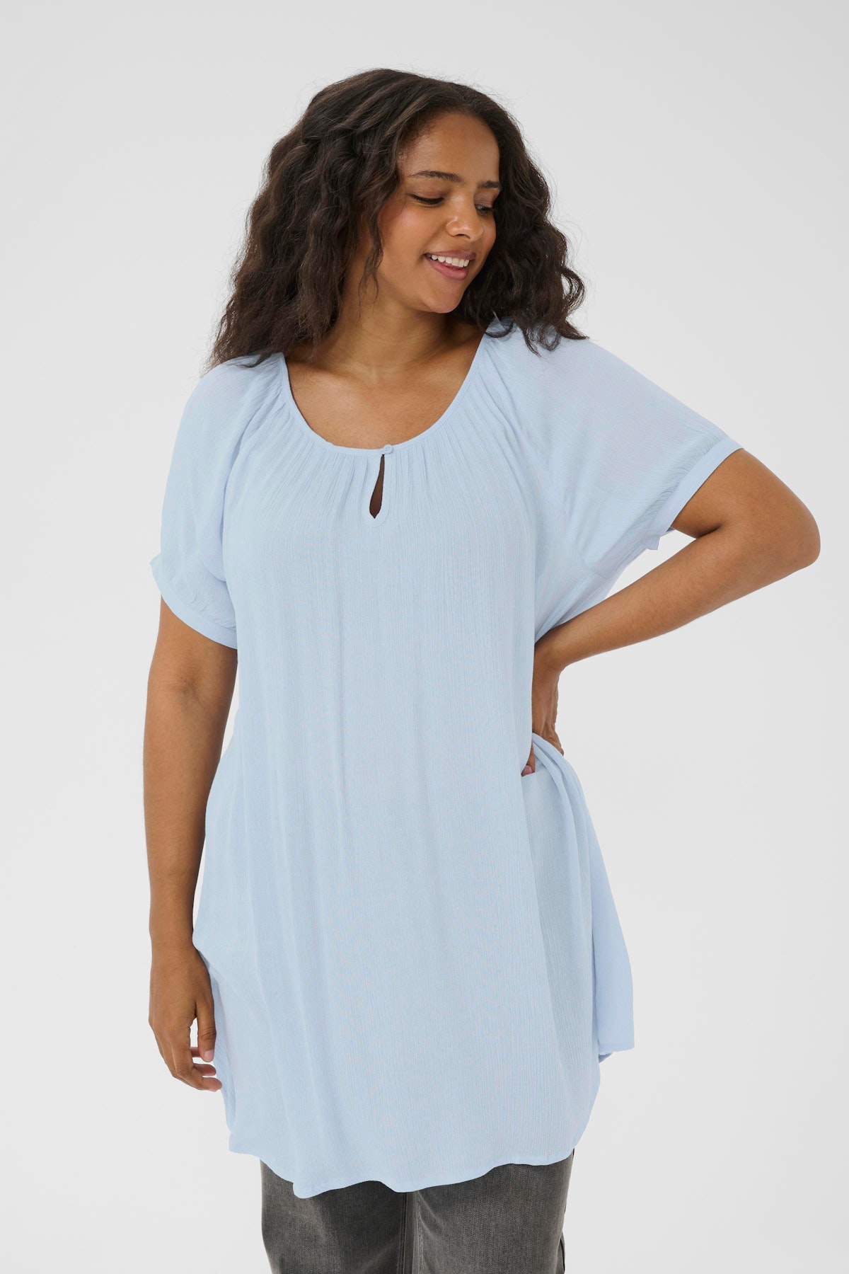 ワンピース rosarymoon Slub Knit Asymmetry Tunic Slub Knit Asymmetry Tunic - ROSARYMOON OFFICIAL WEB STORE
