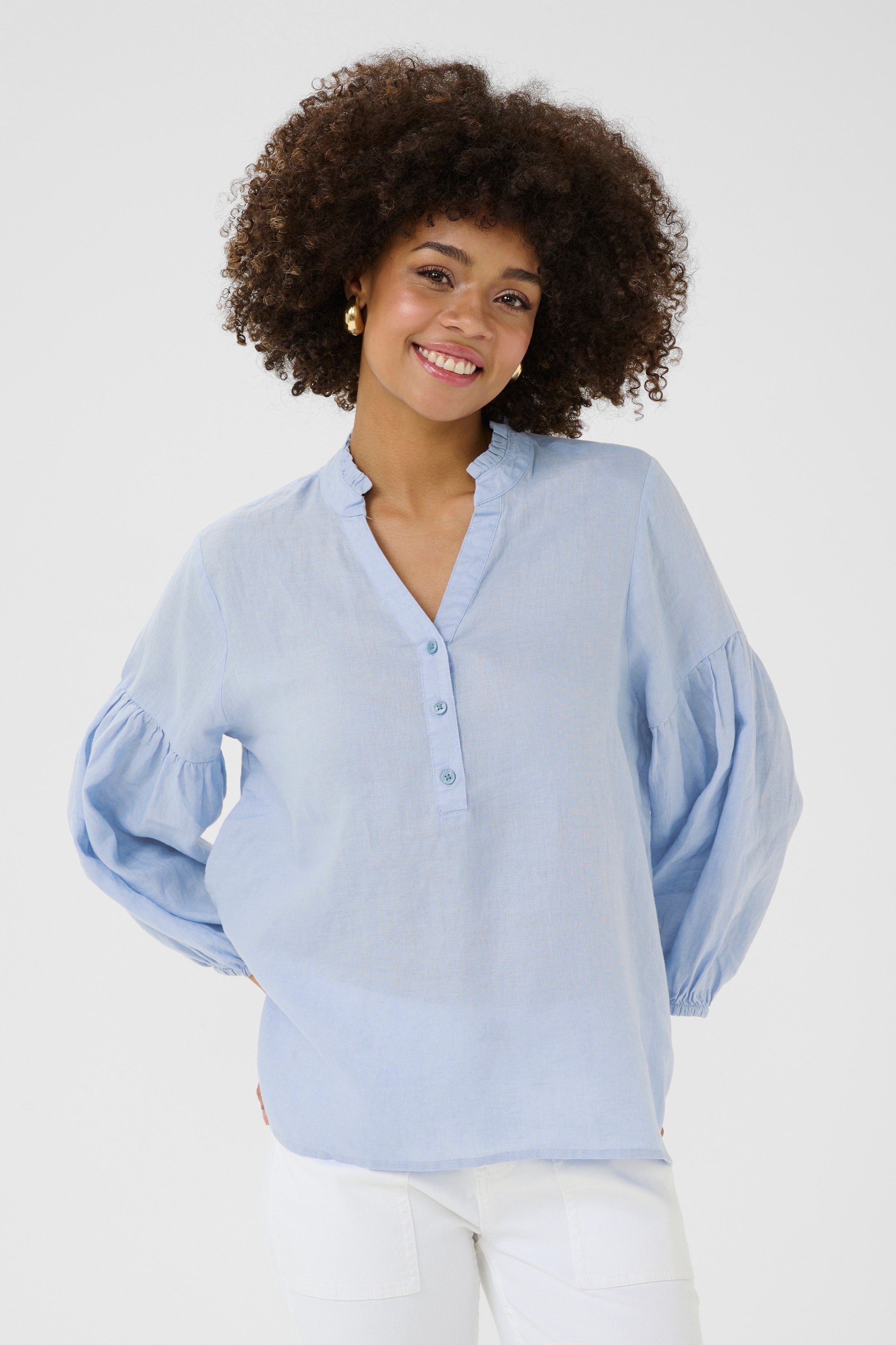 CUnyssa bluse 100% Hør LOOKBOOK FRONT 50111695-164019