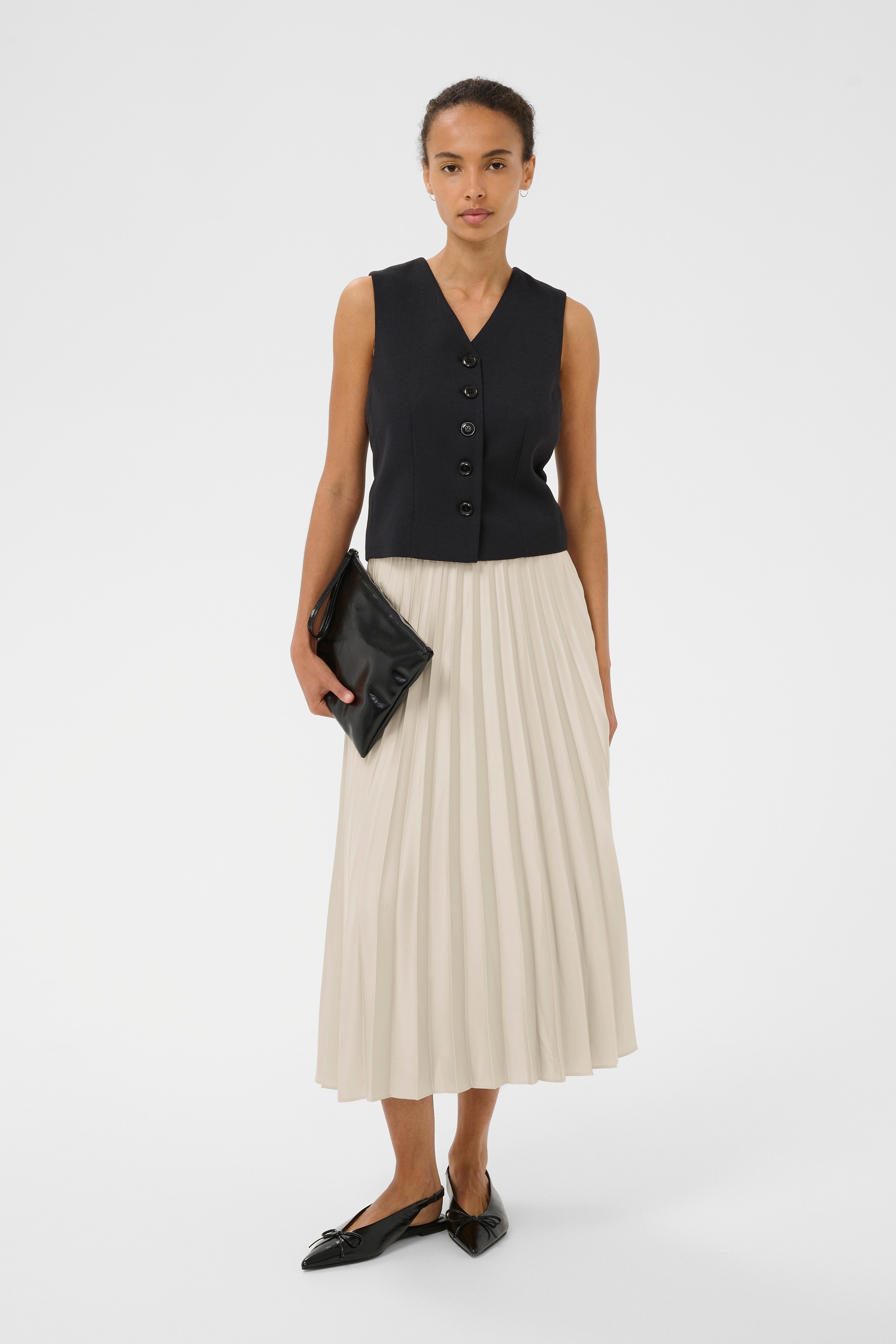 VenedaPW Lång plisserad kjol LOOKBOOK FRONT 30309138-130401