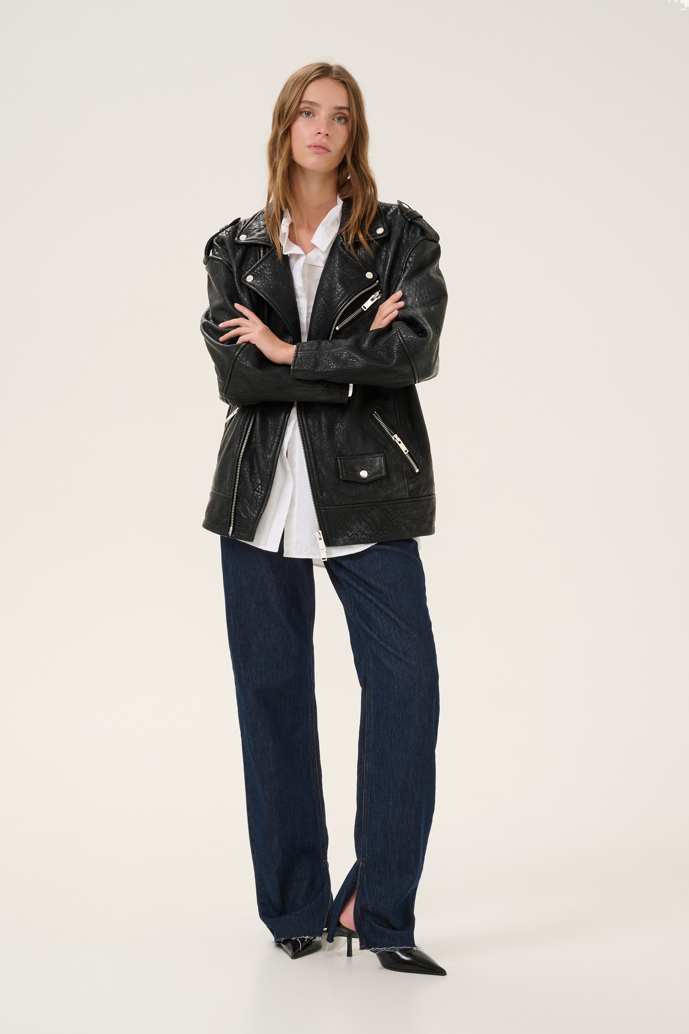 GinaMW Læderjakke LOOKBOOK FRONT 10705105-100031