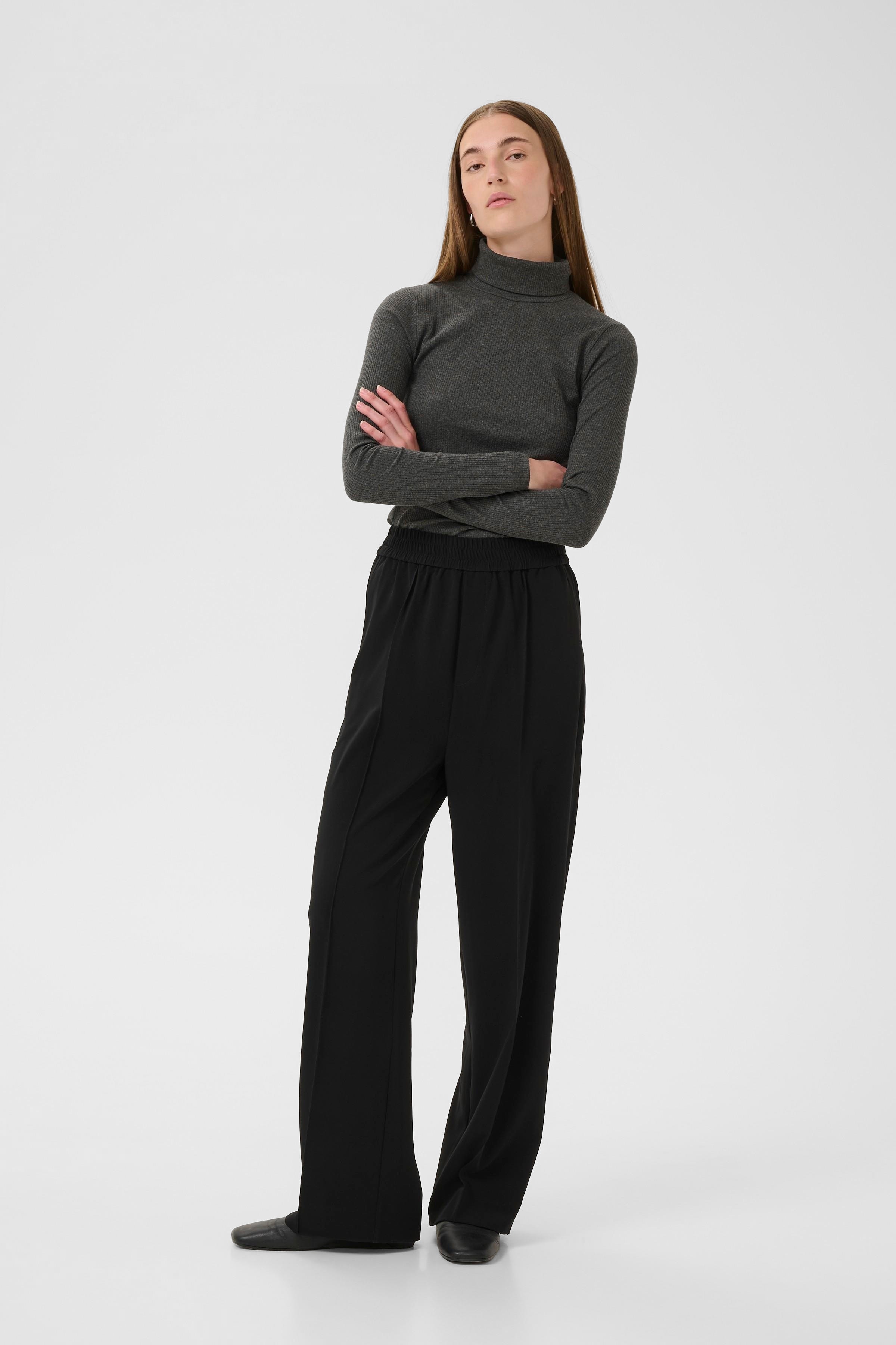 DagnaIW Polokrage Melange T-shirt LOOKBOOK FRONT 30109838-300596