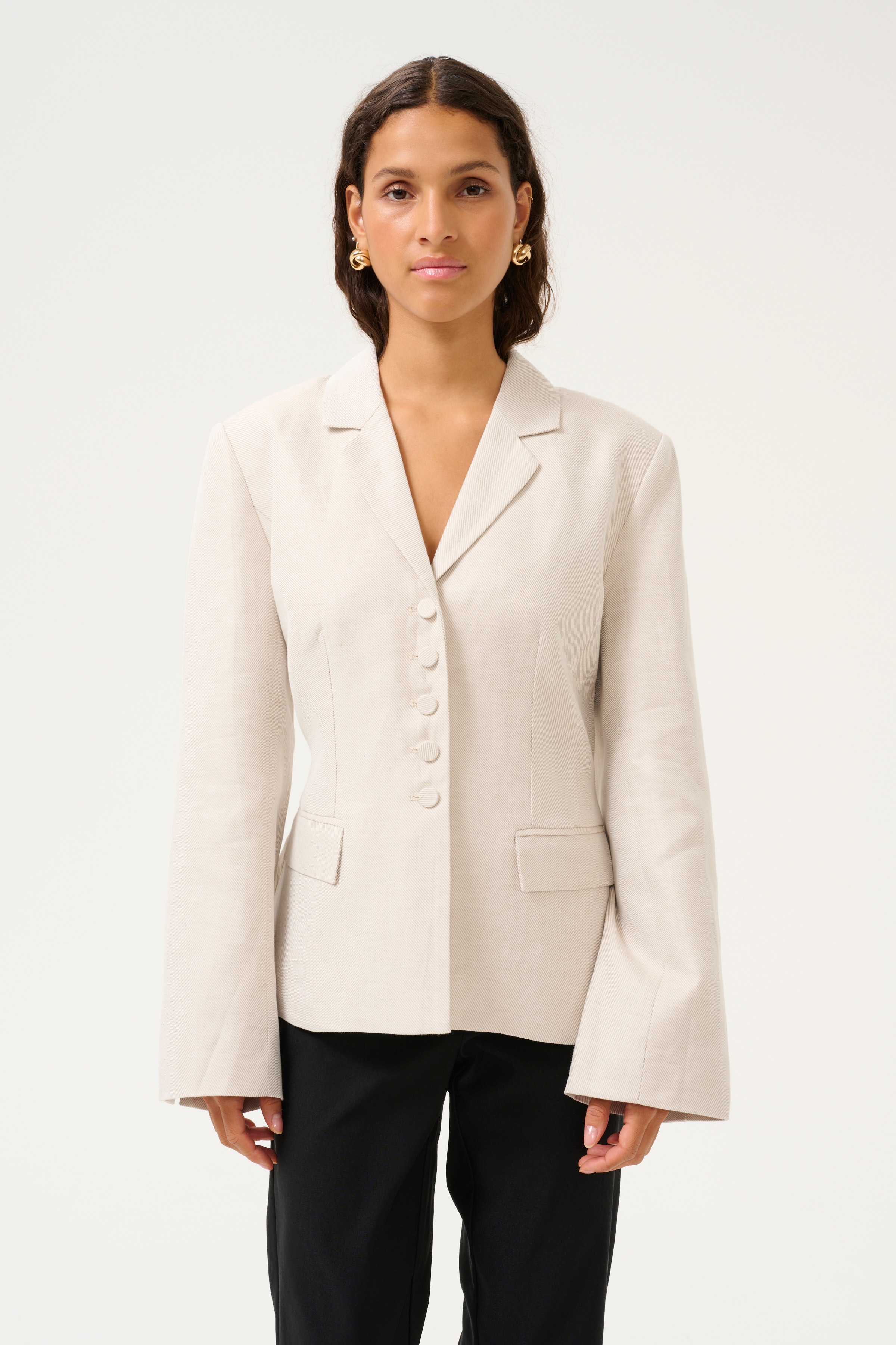 KBVia Blazer in linen blend LOOKBOOK FRONT 10105474-1613101