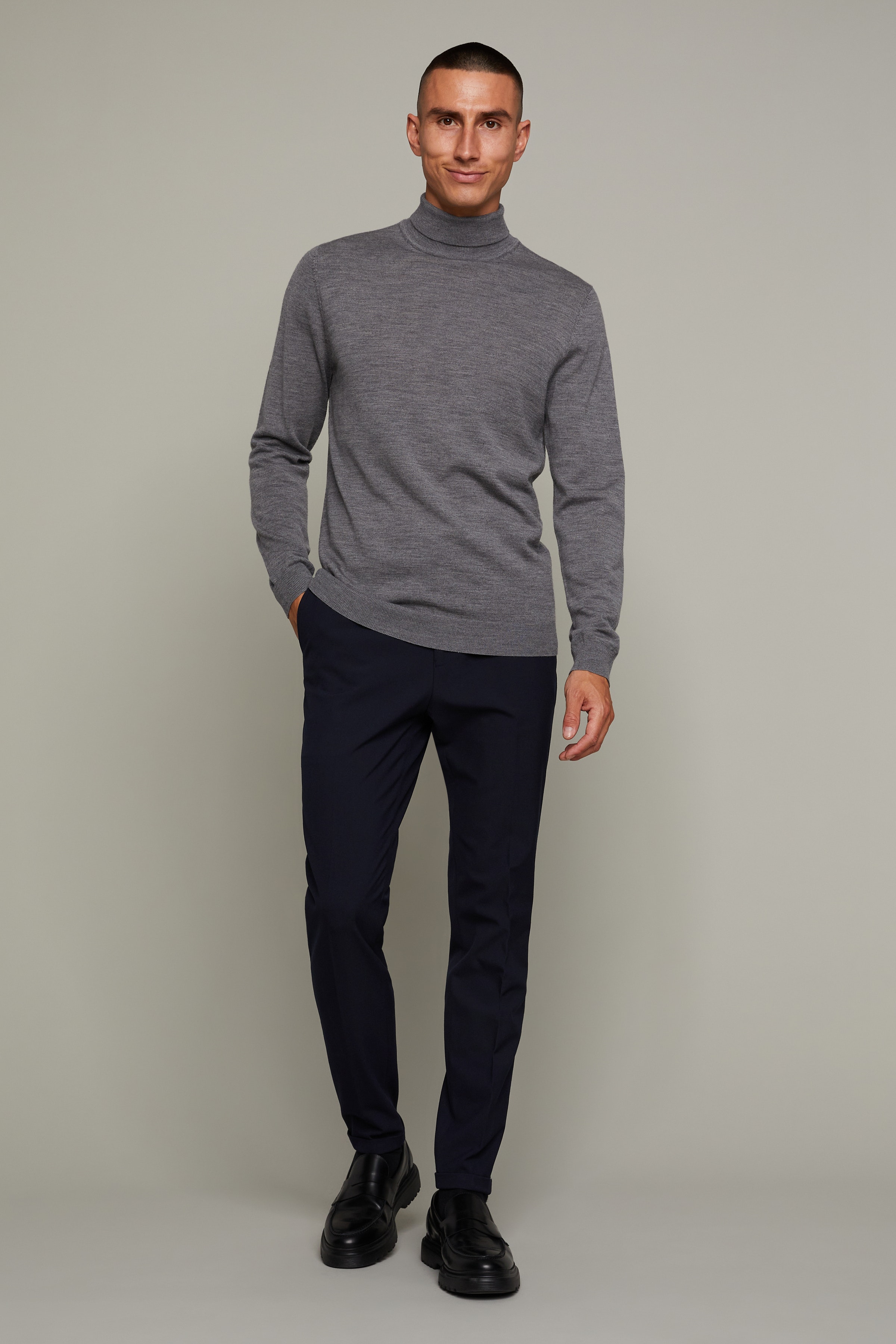 MAparcusman Merino Strickpullover LOOKBOOK FRONT 30204905-300271