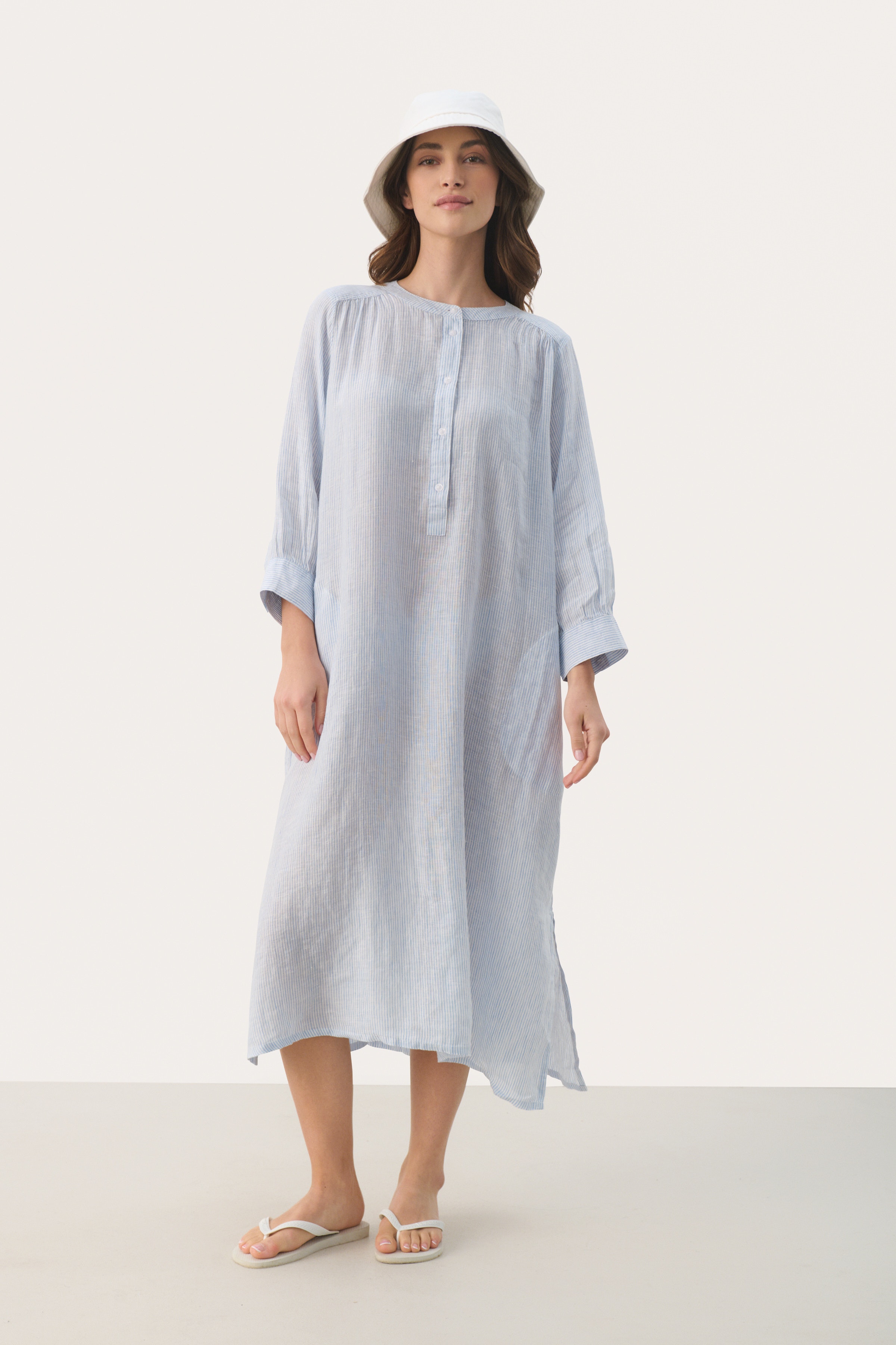 AliaPW Long linen dress LOOKBOOK BACK 30307657-302907