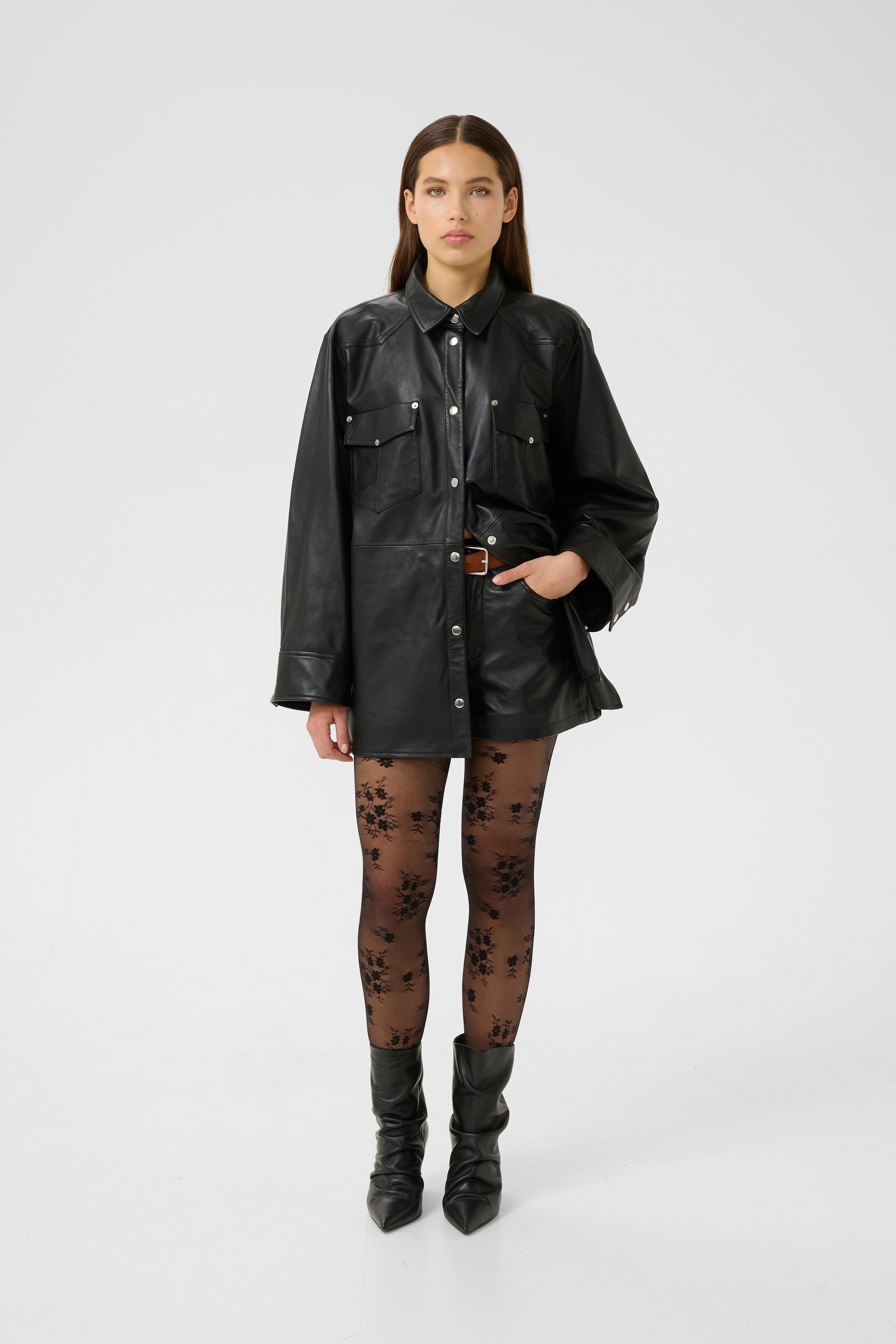 GZmarlie Lederhemd LOOKBOOK FRONT 10910553-100017