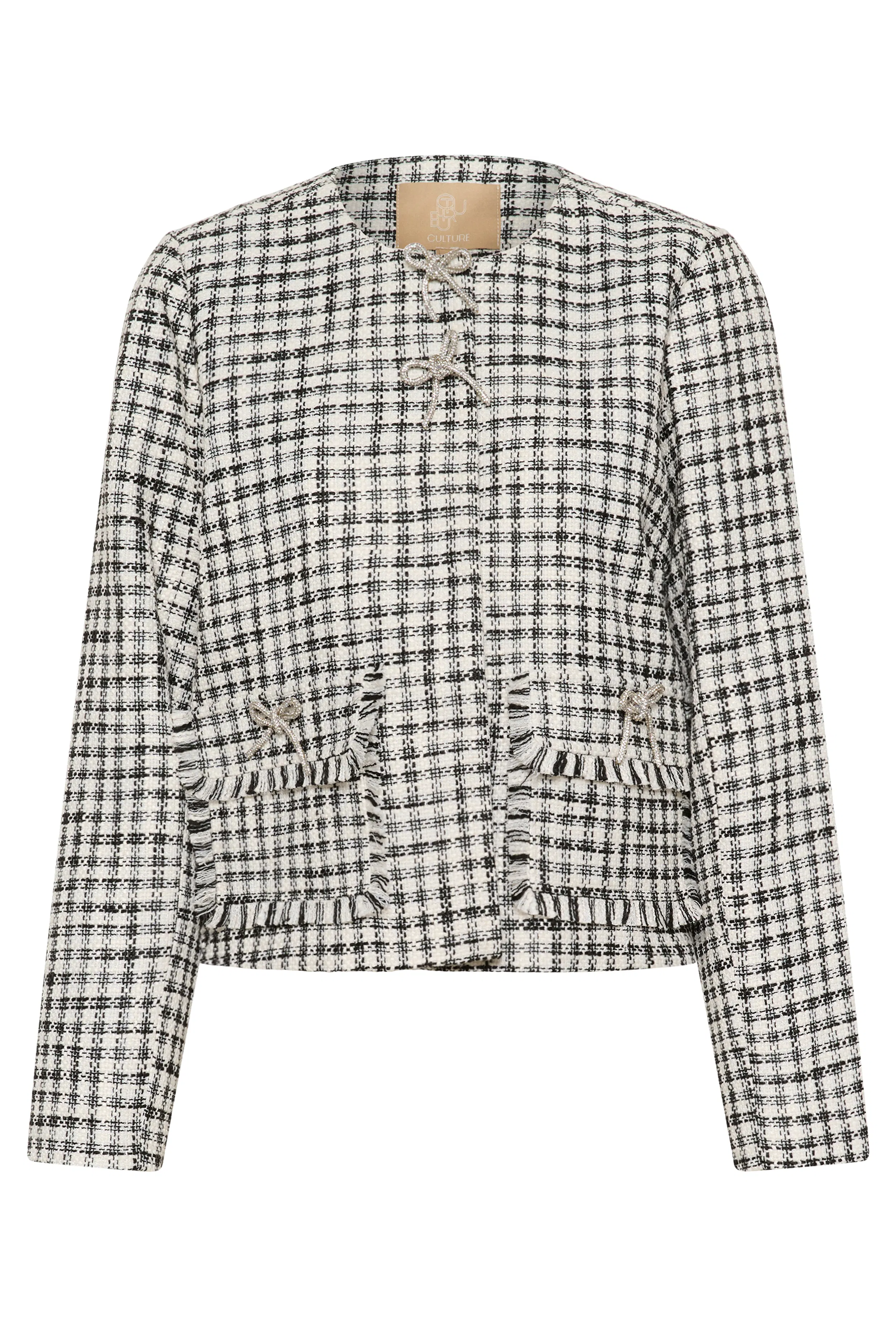 CUheaven Bouclé jakke med sløjfer PACK FRONT 50112519-108698