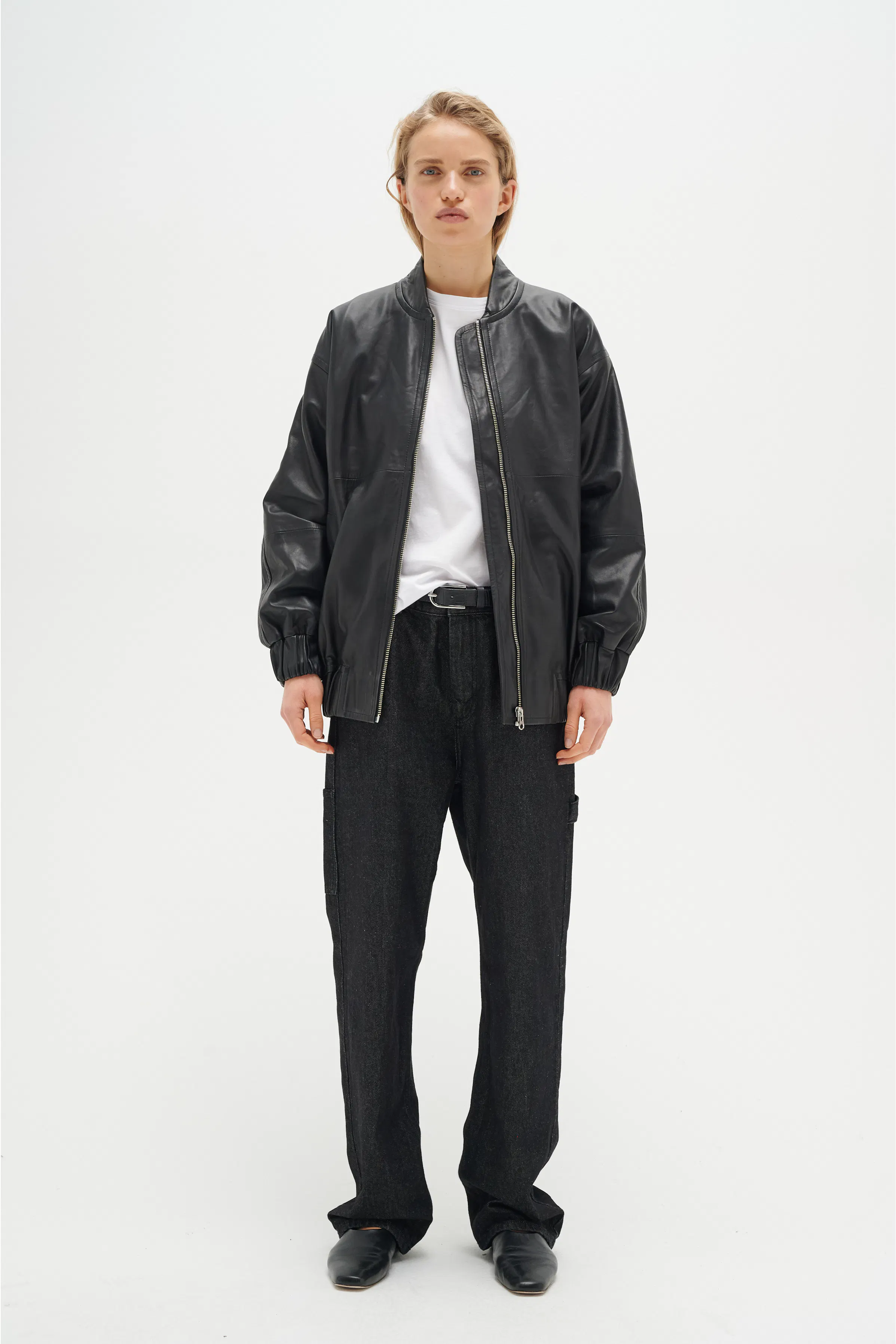 BelukaIW bomberjacka i läder LOOKBOOK FRONT 30108923-194008