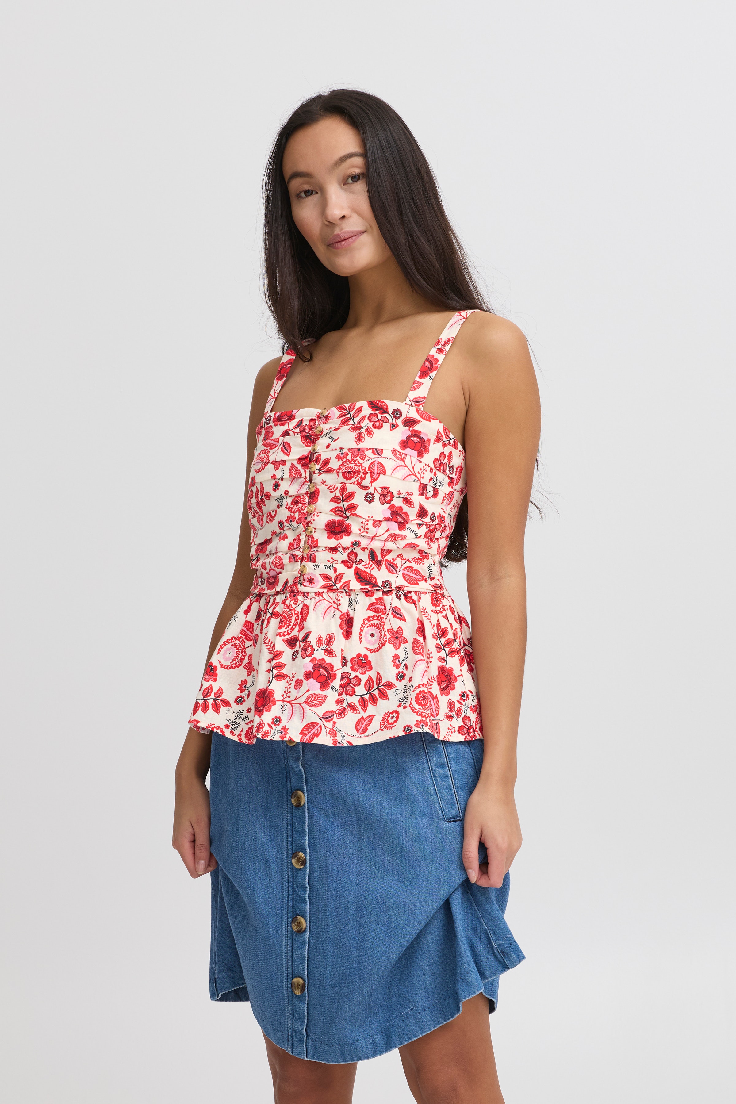 IRANNA Kurzarm-Bluse LOOKBOOK FRONT 20122622-130905