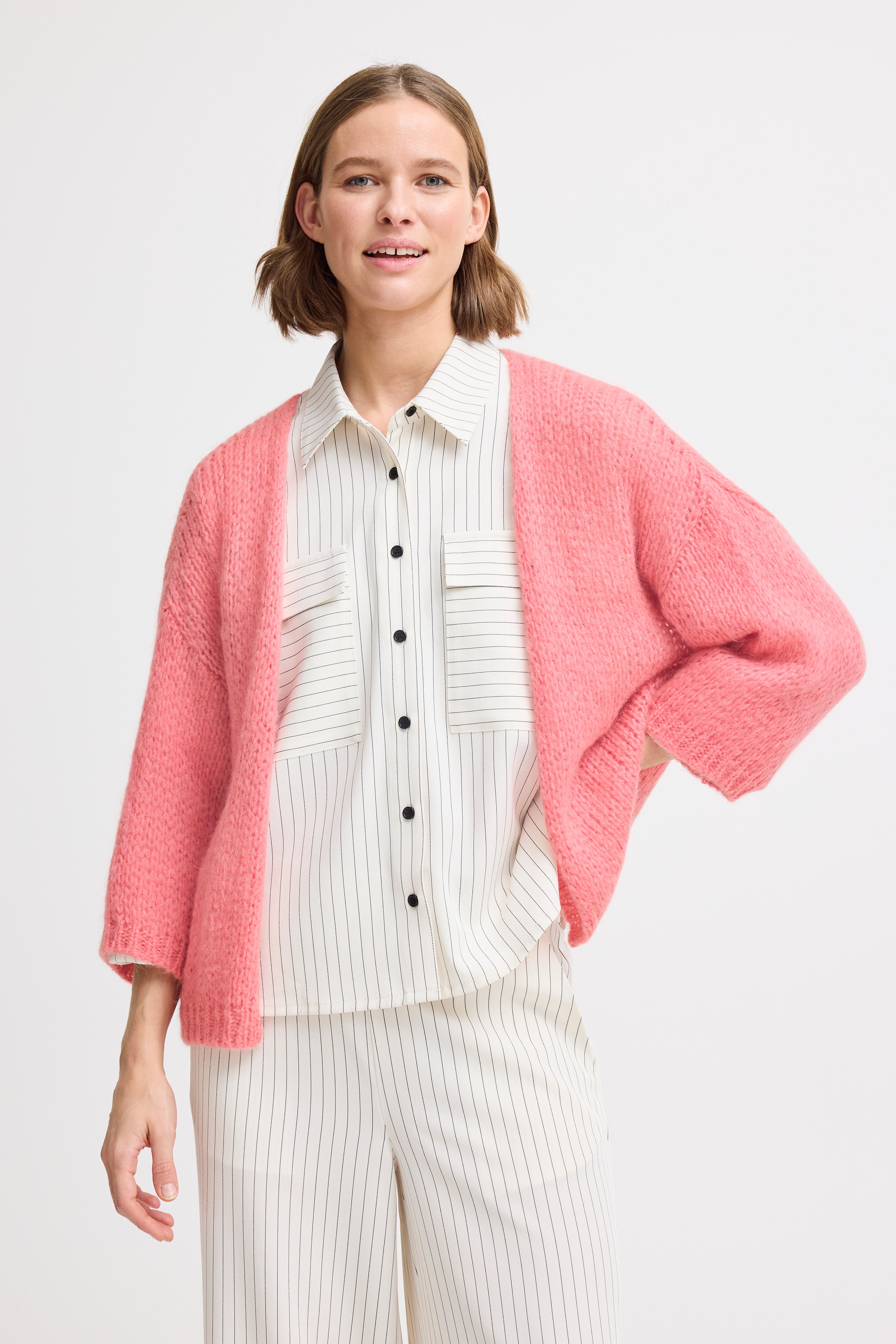 BYNONAX Strikket cardigan LOOKBOOK FRONT 20816622-1719271